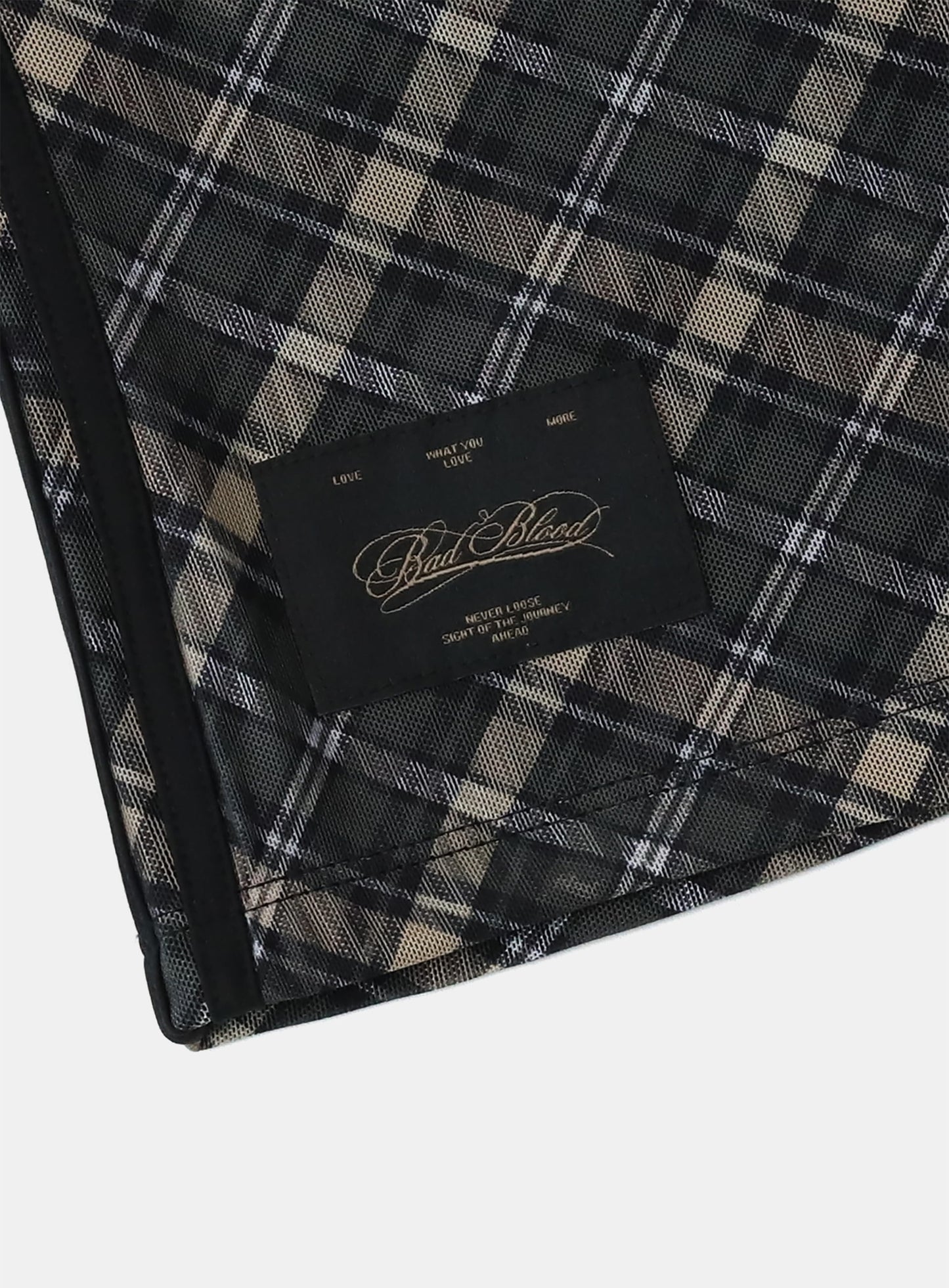 Vintage Club One Shoulder Tank - Checkblack