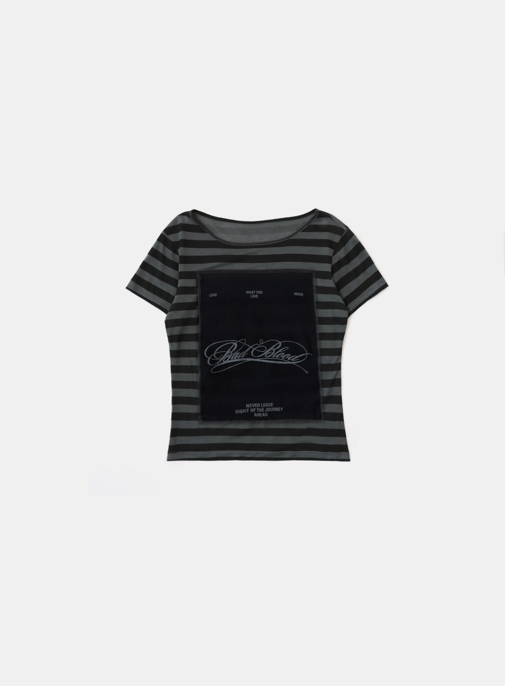 BADBLOOD ♥ Dark classic striped t-shirt /追跡付 Dark Classic Stripe T-Shirt - Charcoal/Black – BADBLOOD TAIWAN