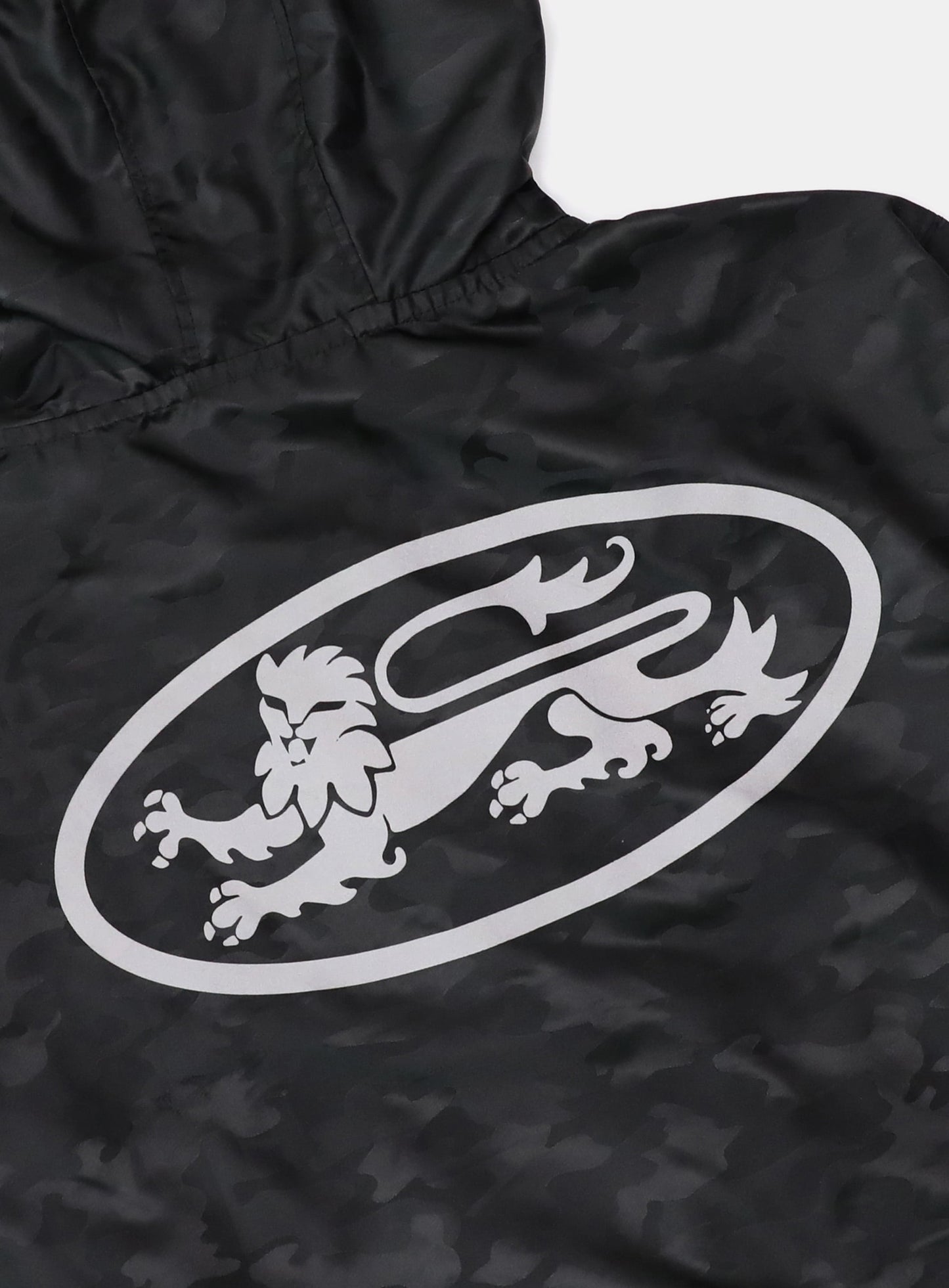 Mystic Nylon Reflective Hooded Zip-Up - Black Camo