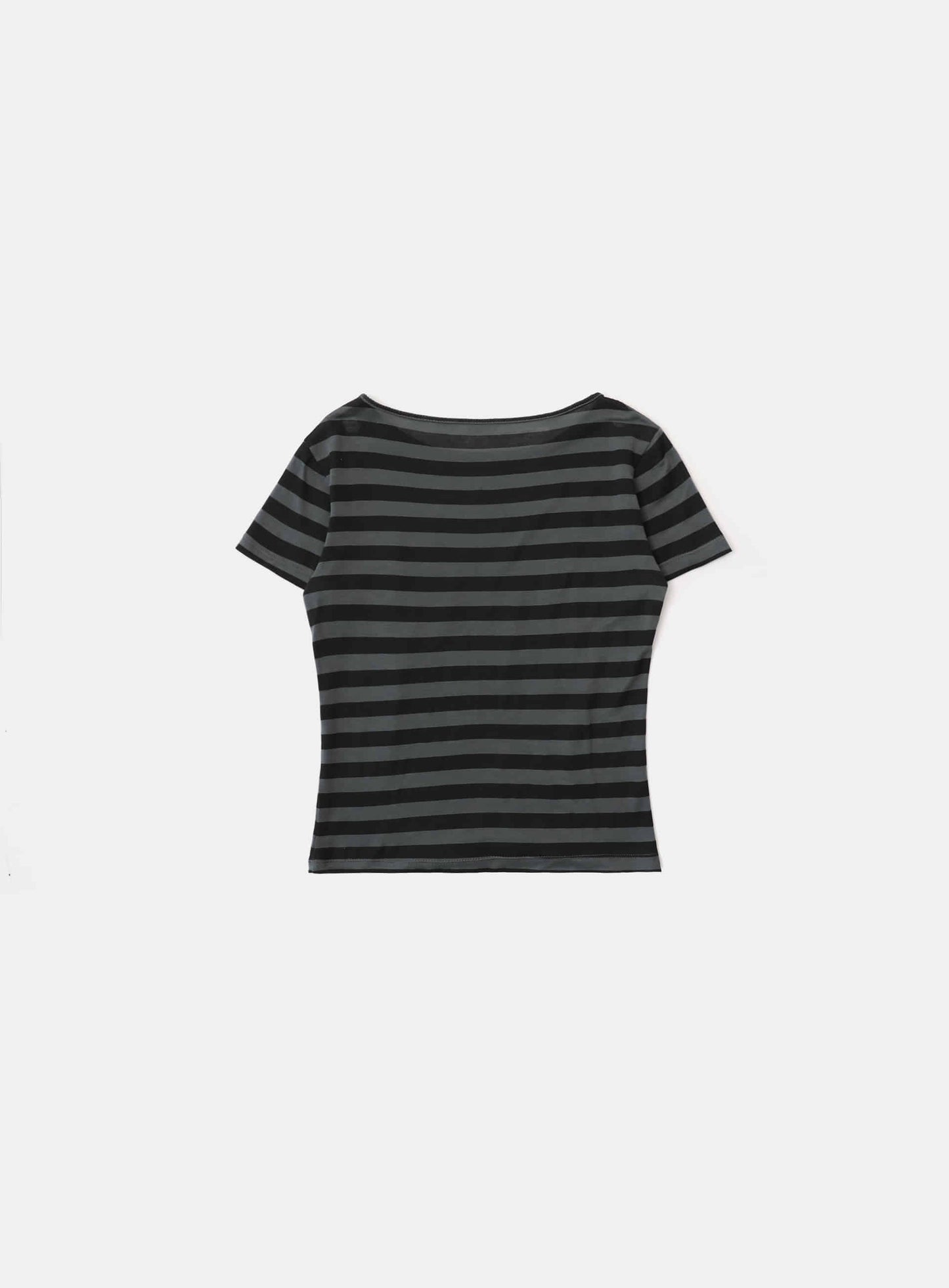 Dark Classic Stripe T-Shirt - Charcoal/Black