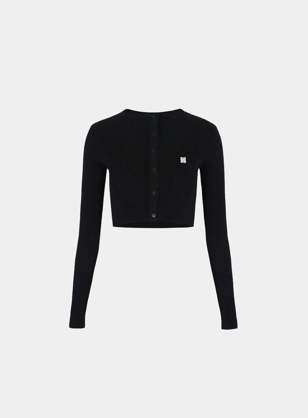 Fleur crew neck cardigan - black