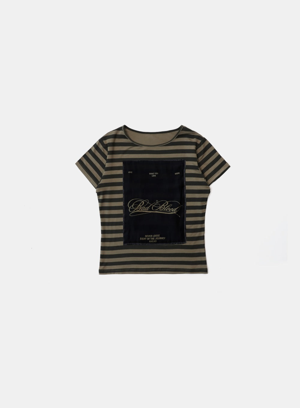 Dark Classic Stripe T-Shirt - Khaki/Black