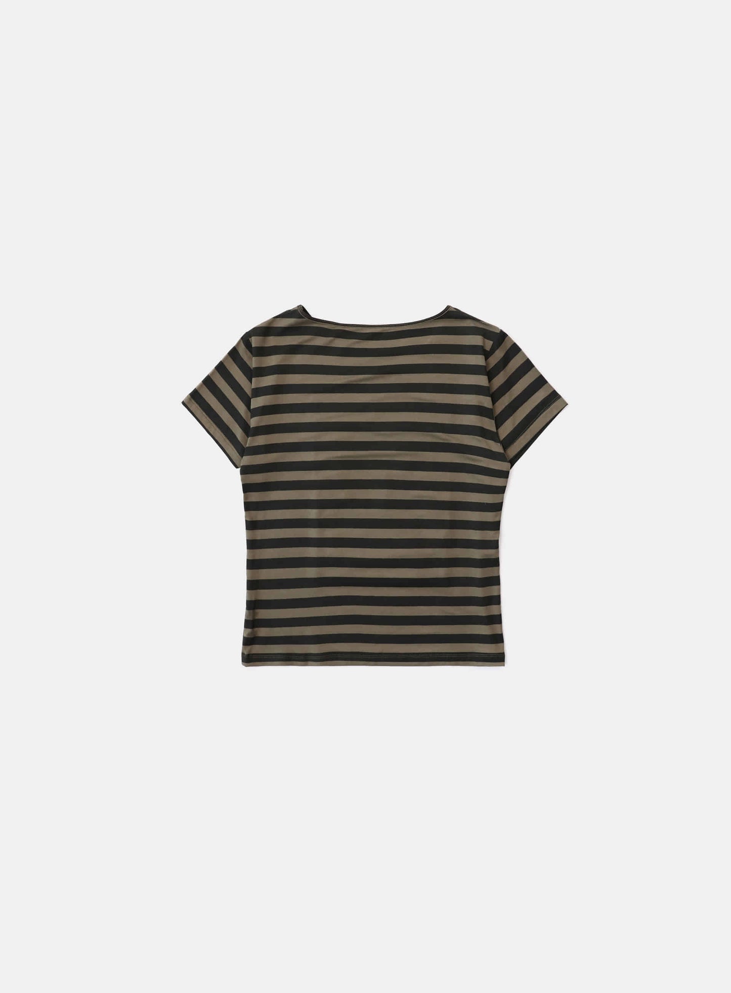 Dark Classic Stripe T-Shirt - Khaki/Black