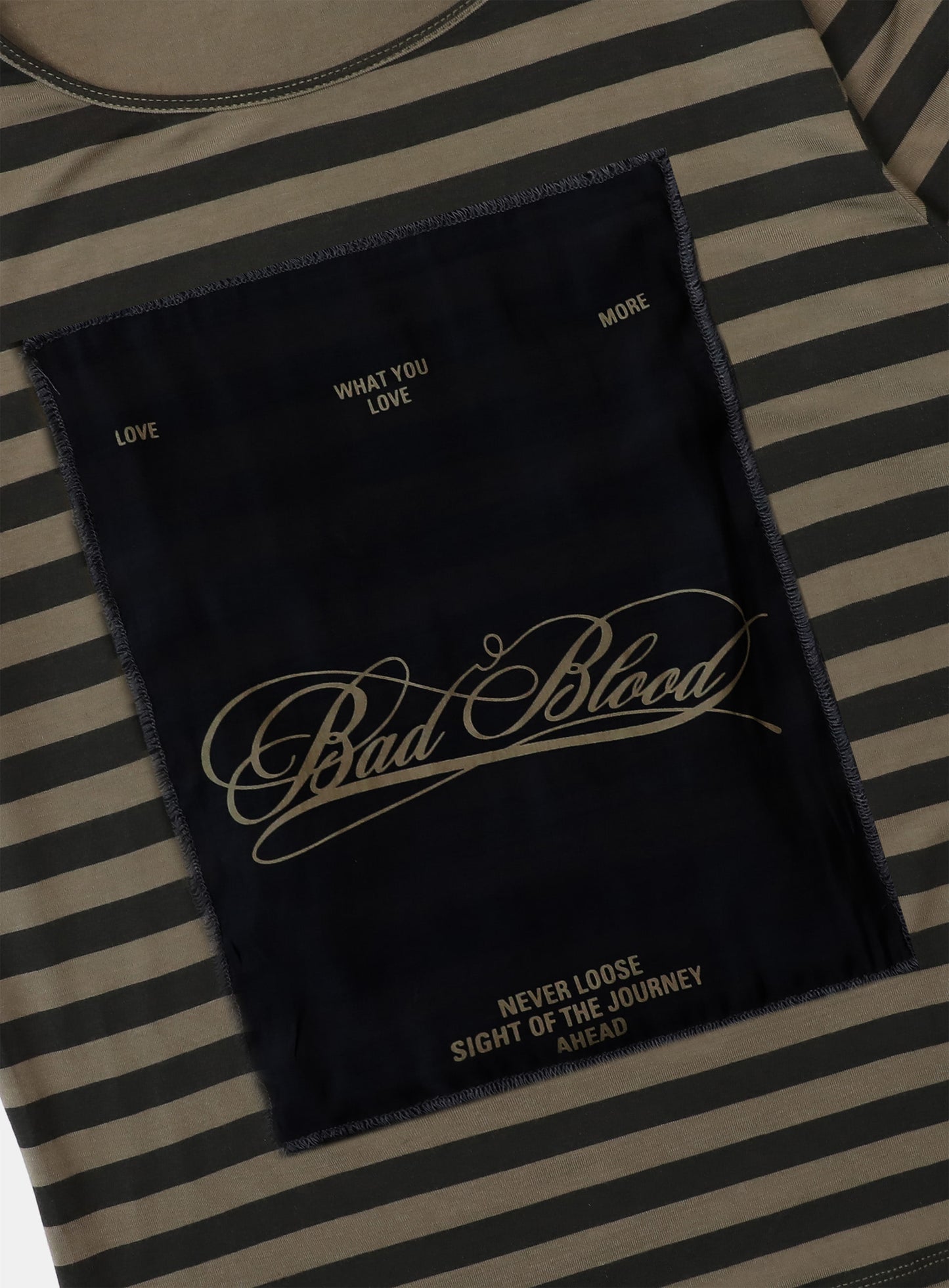 Dark Classic Stripe T-Shirt - Khaki/Black