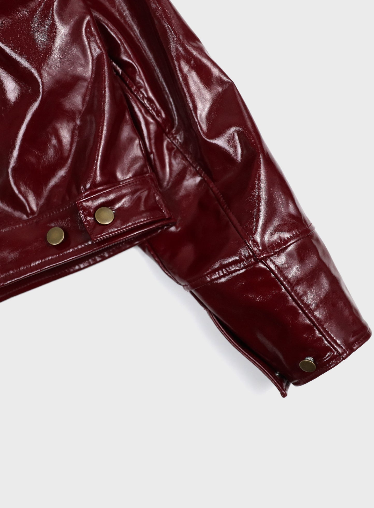 Jimmy Leather Harrington Jacket - Red