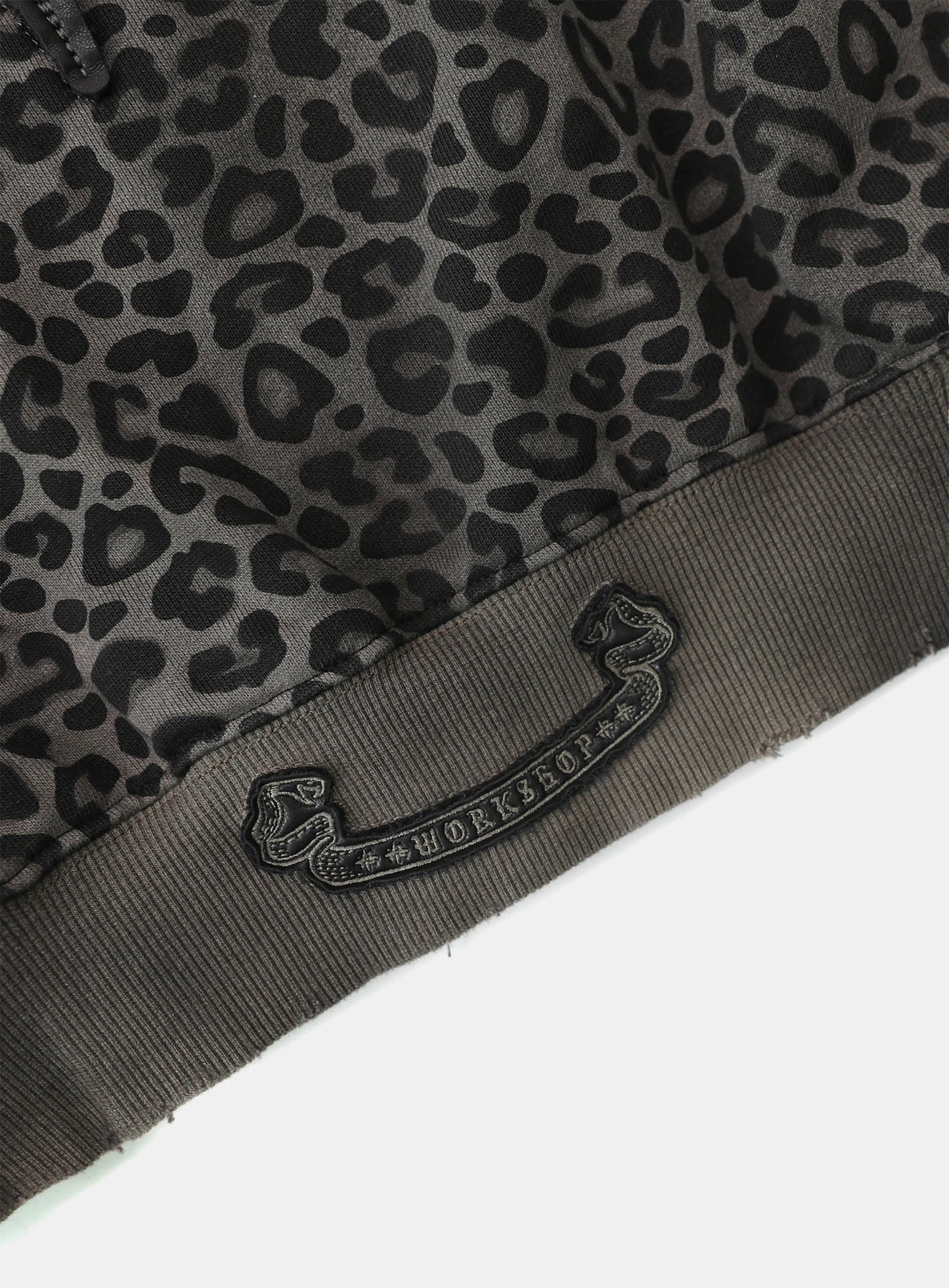 Cosmo Patch Hooded Zip-Up - Black Leopard