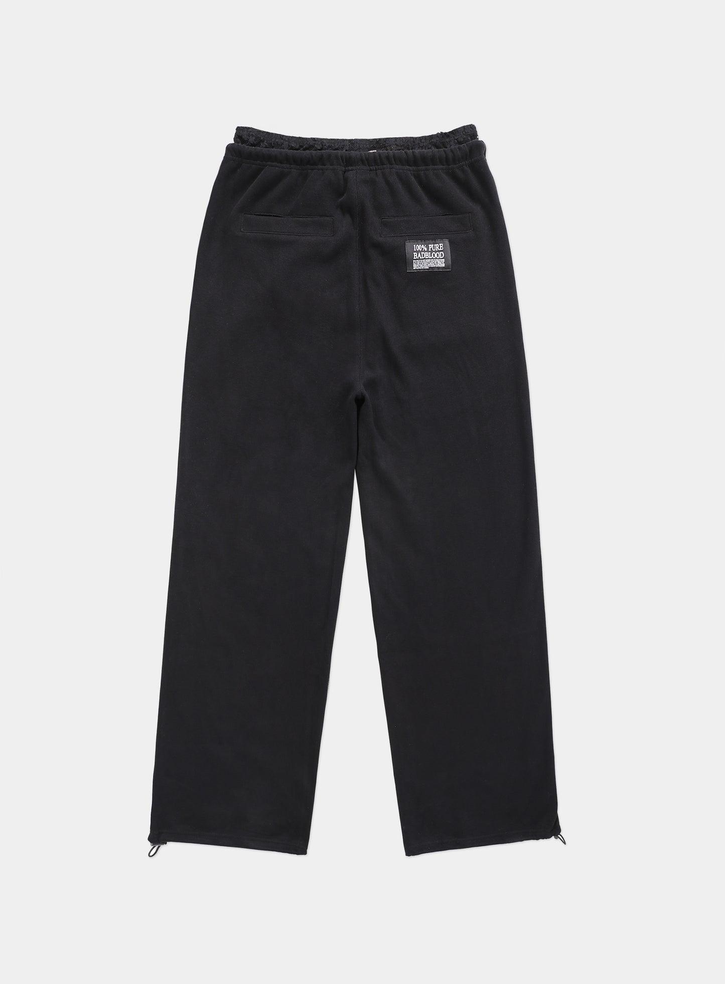 Pure Lace Trim Jogger - Black