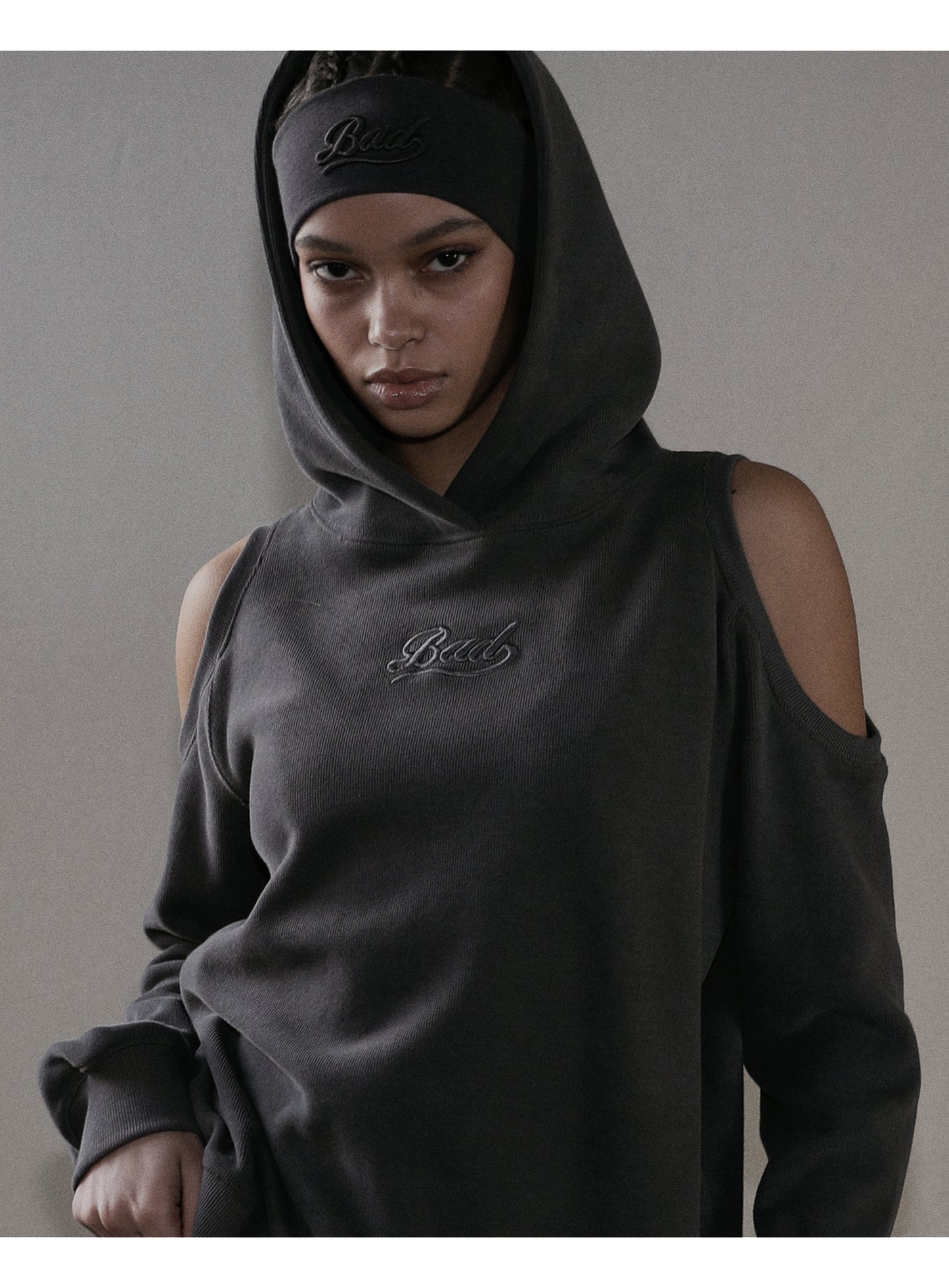 Beyond Soft Cutout Hoodie – Charcoal