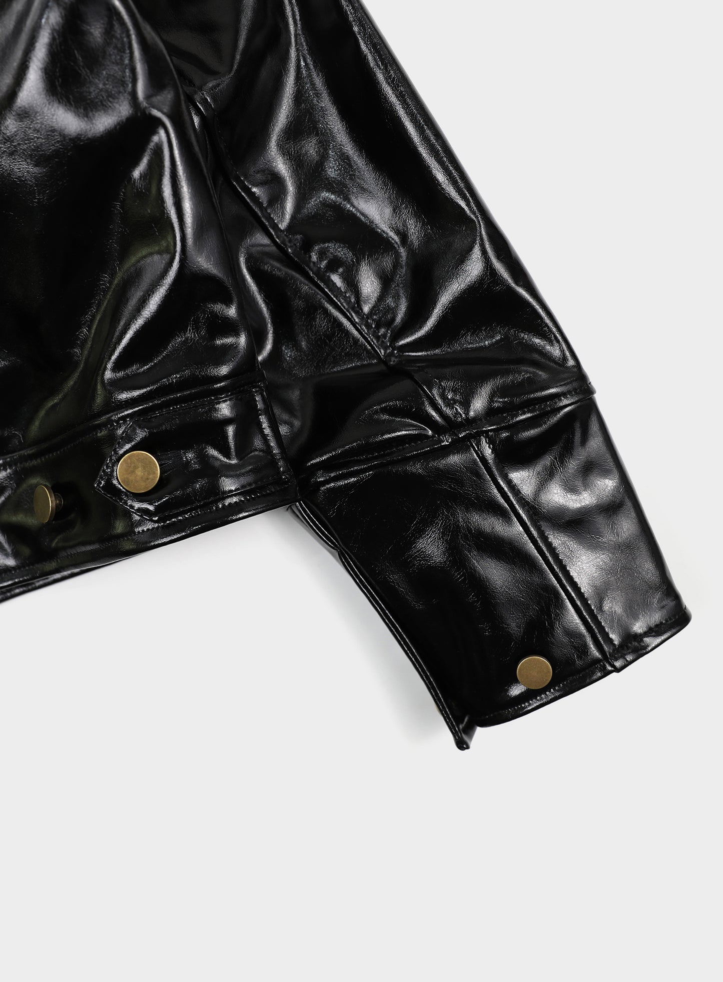 Jimmy Leather Harrington Jacket - Black