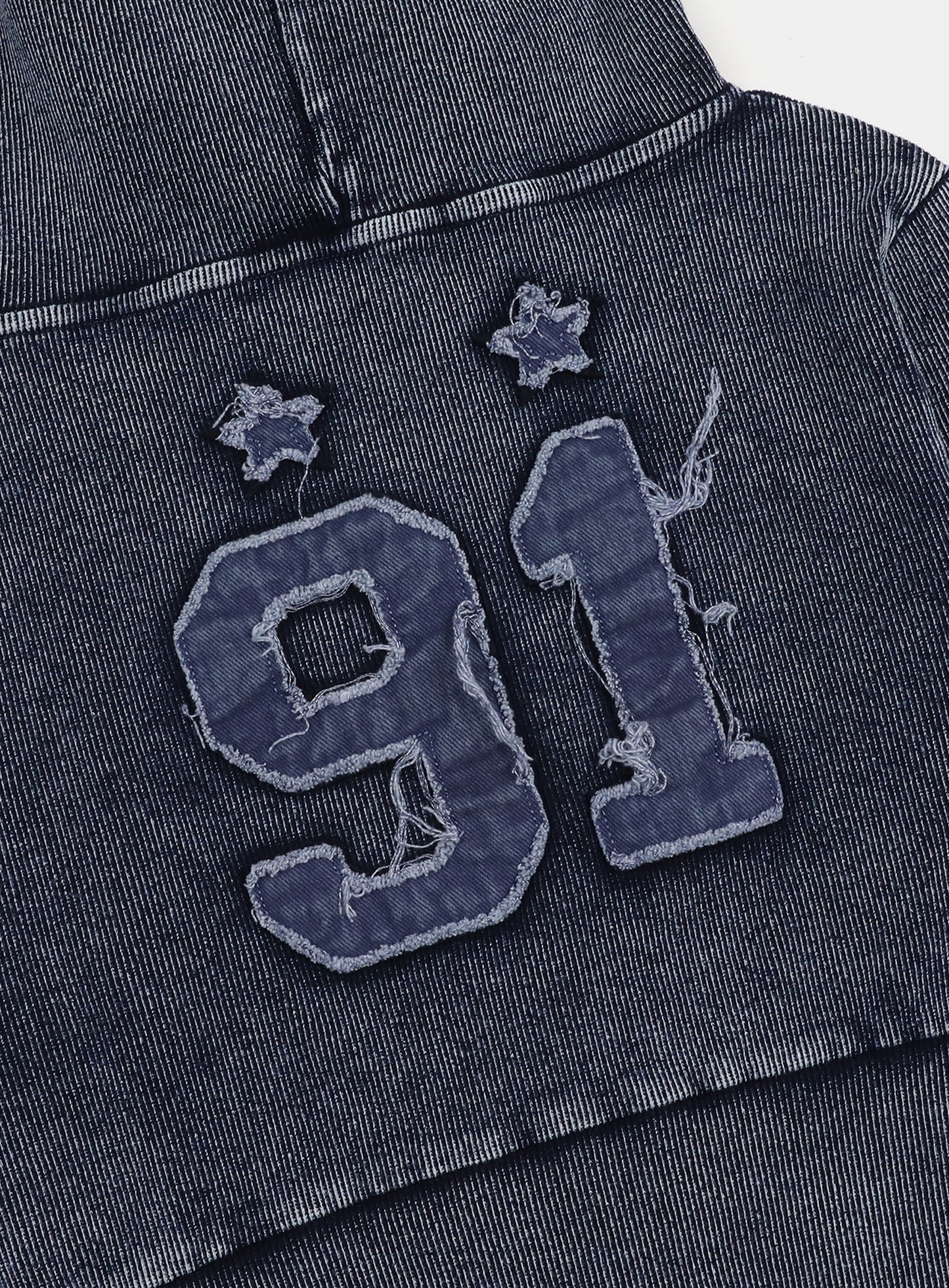 Rusty Denim Hooded Zip-Up Slim Fit - Blue