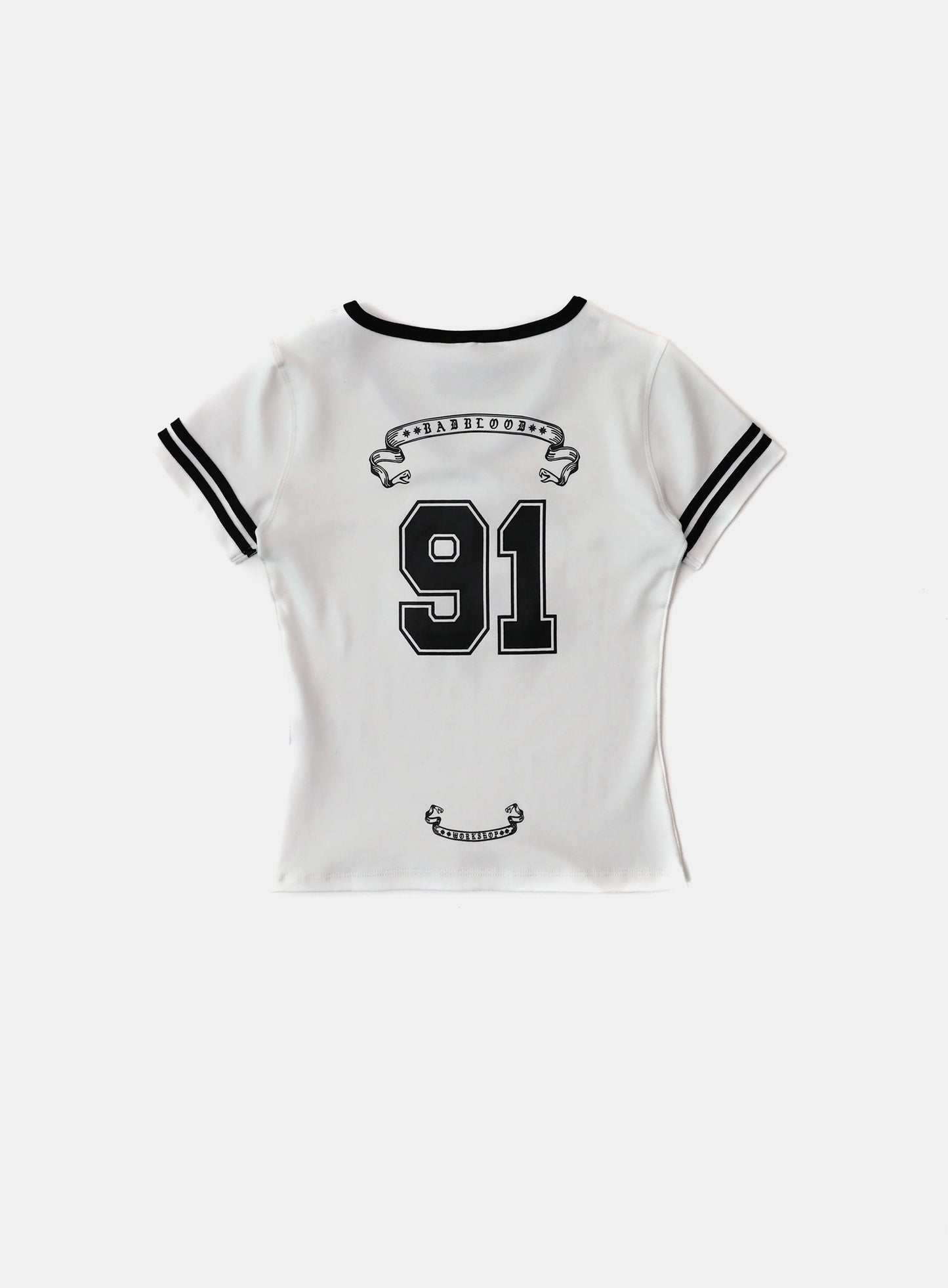 91 V-Neck Jersey T-Shirt - White