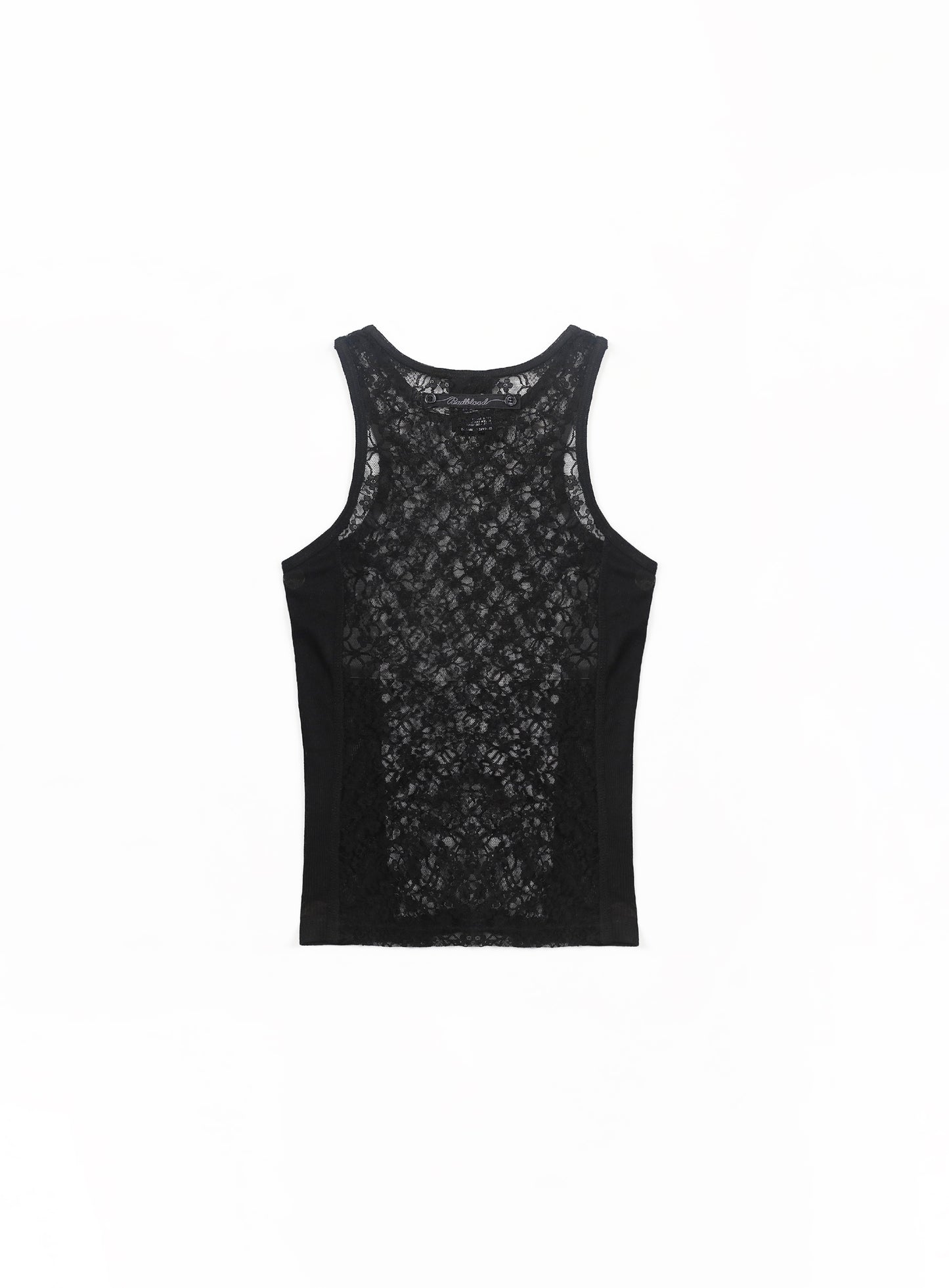Selena Lace Tank Top - Black