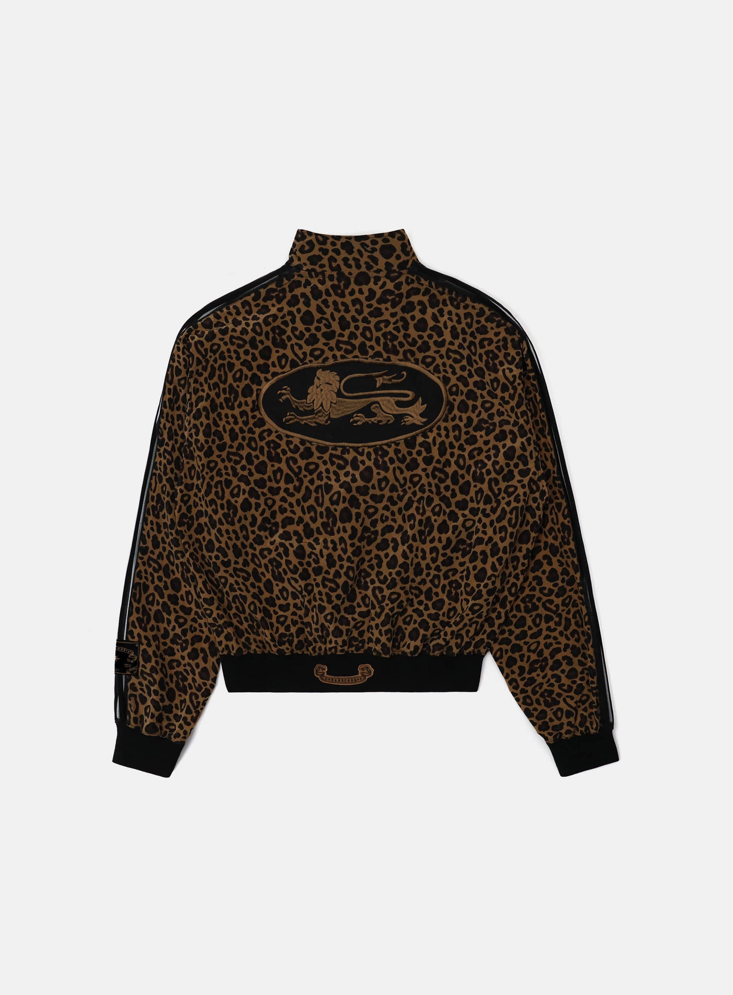 Mystic Billy Nylon Track Jacket - Brown Leopard