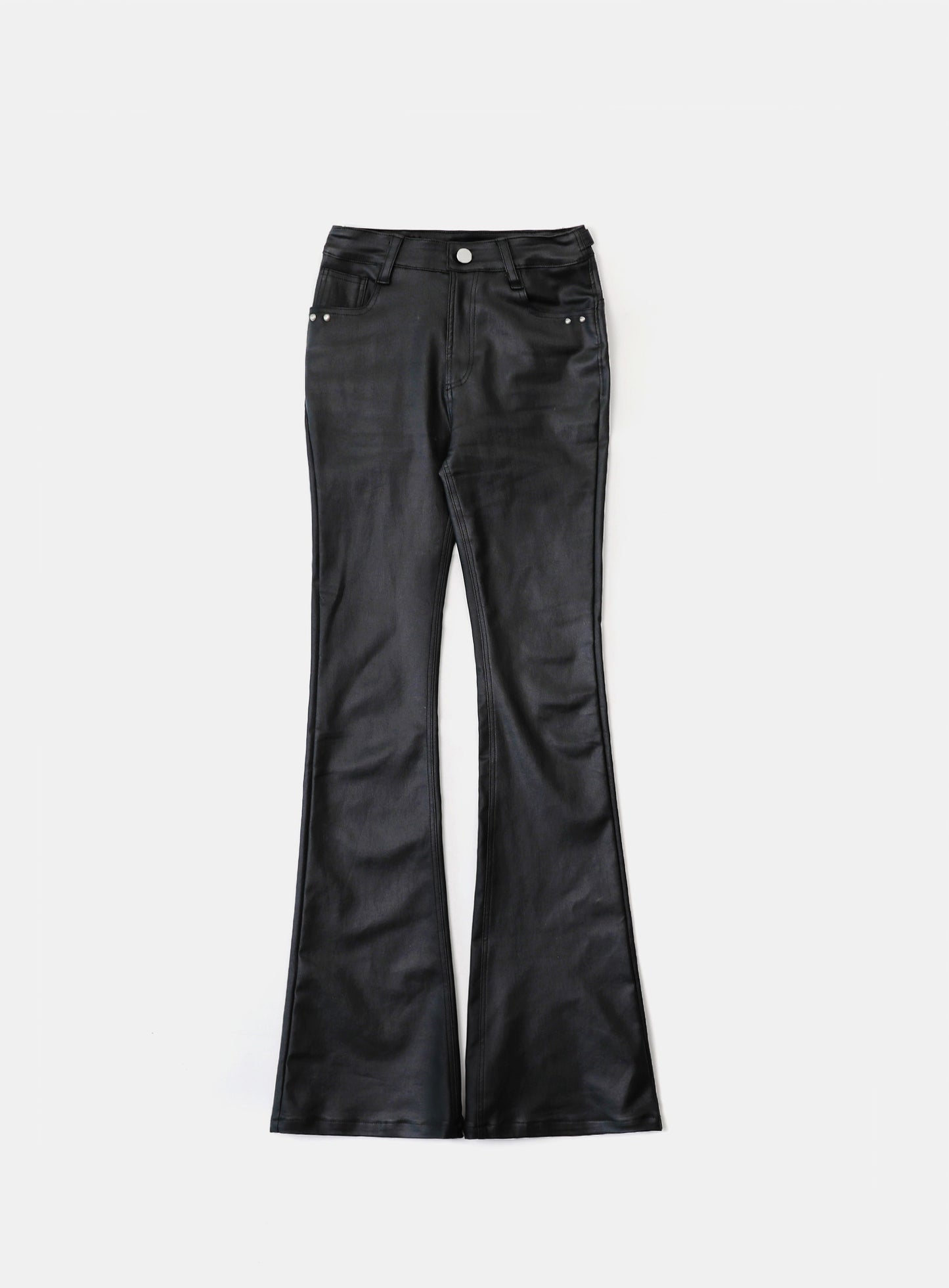 Squad Low Rise Bootcut Pants - Coated Black