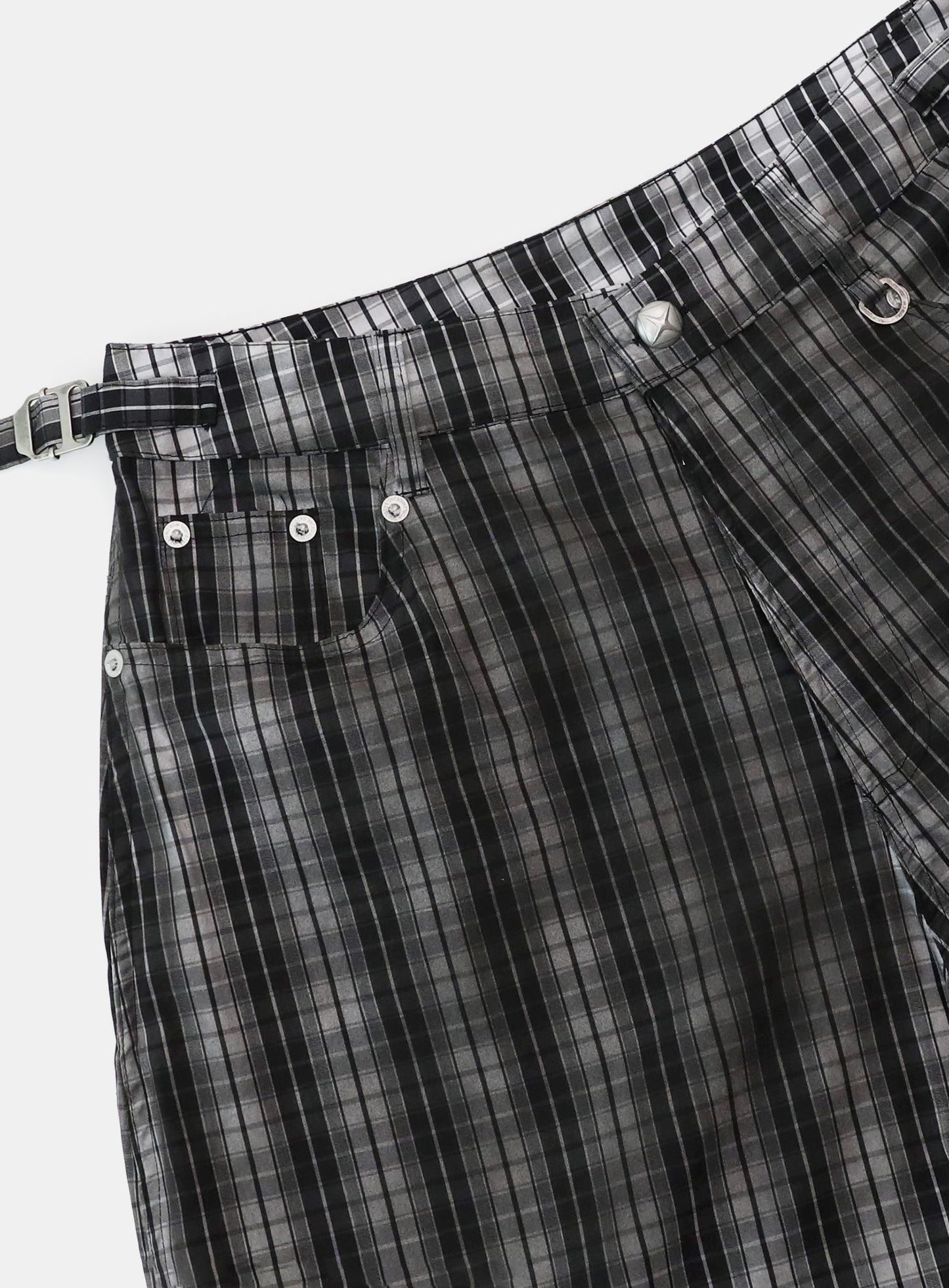 Cosmo Graphic Bermuda Pants - White Check