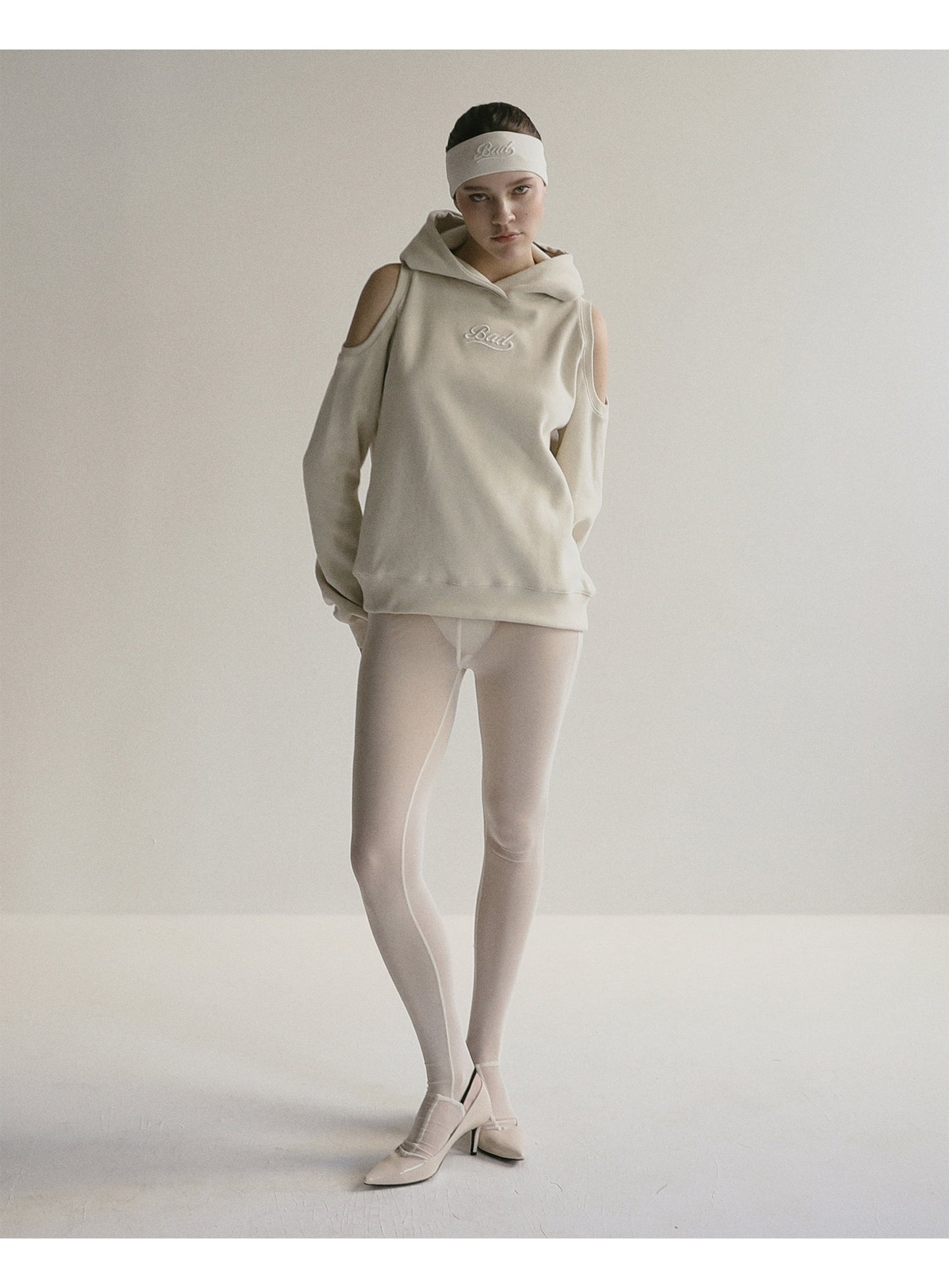 Beyond Soft Cutout Hoodie - Cream