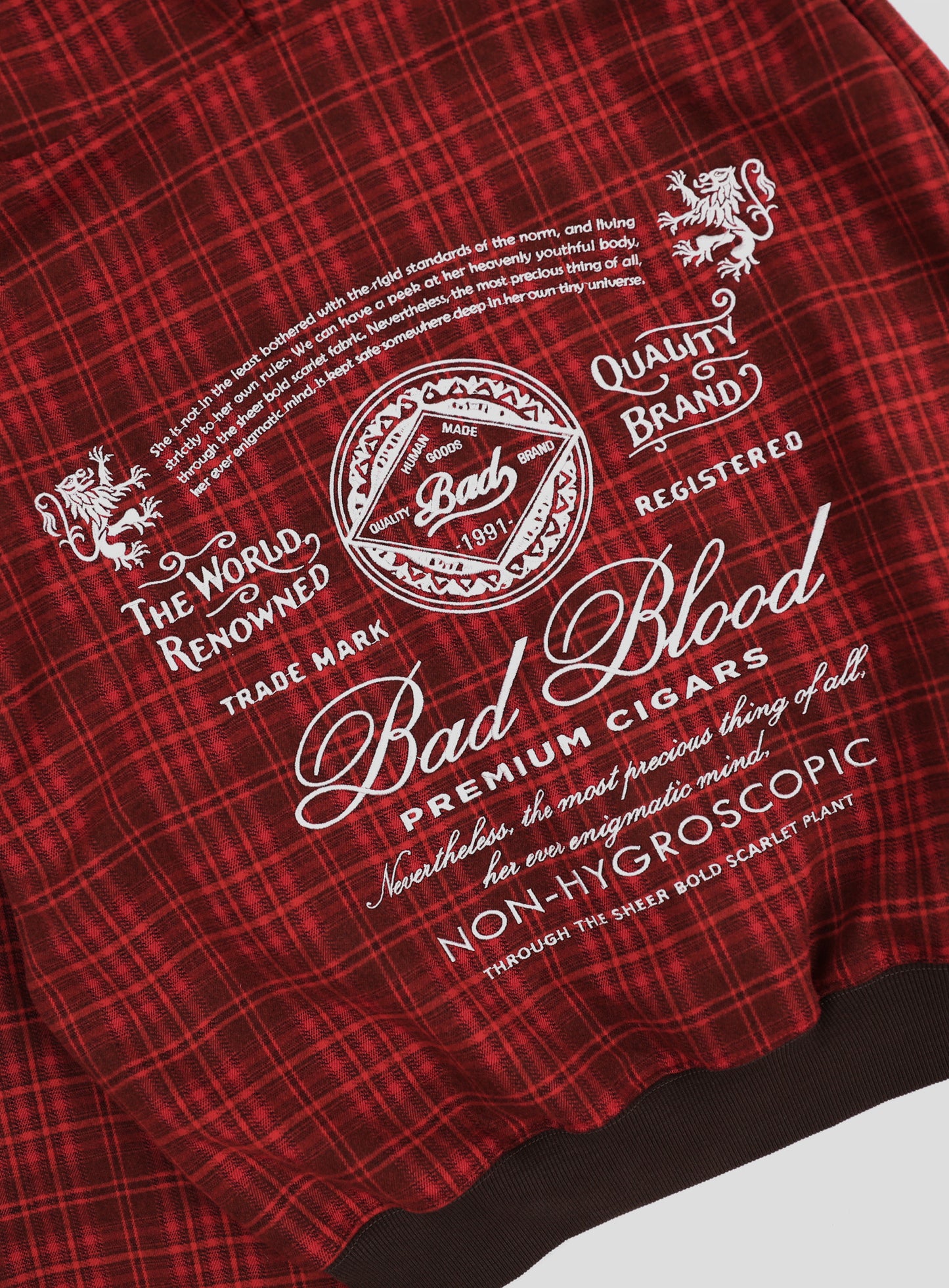 Classic Check Hooded Zip-Up - Red