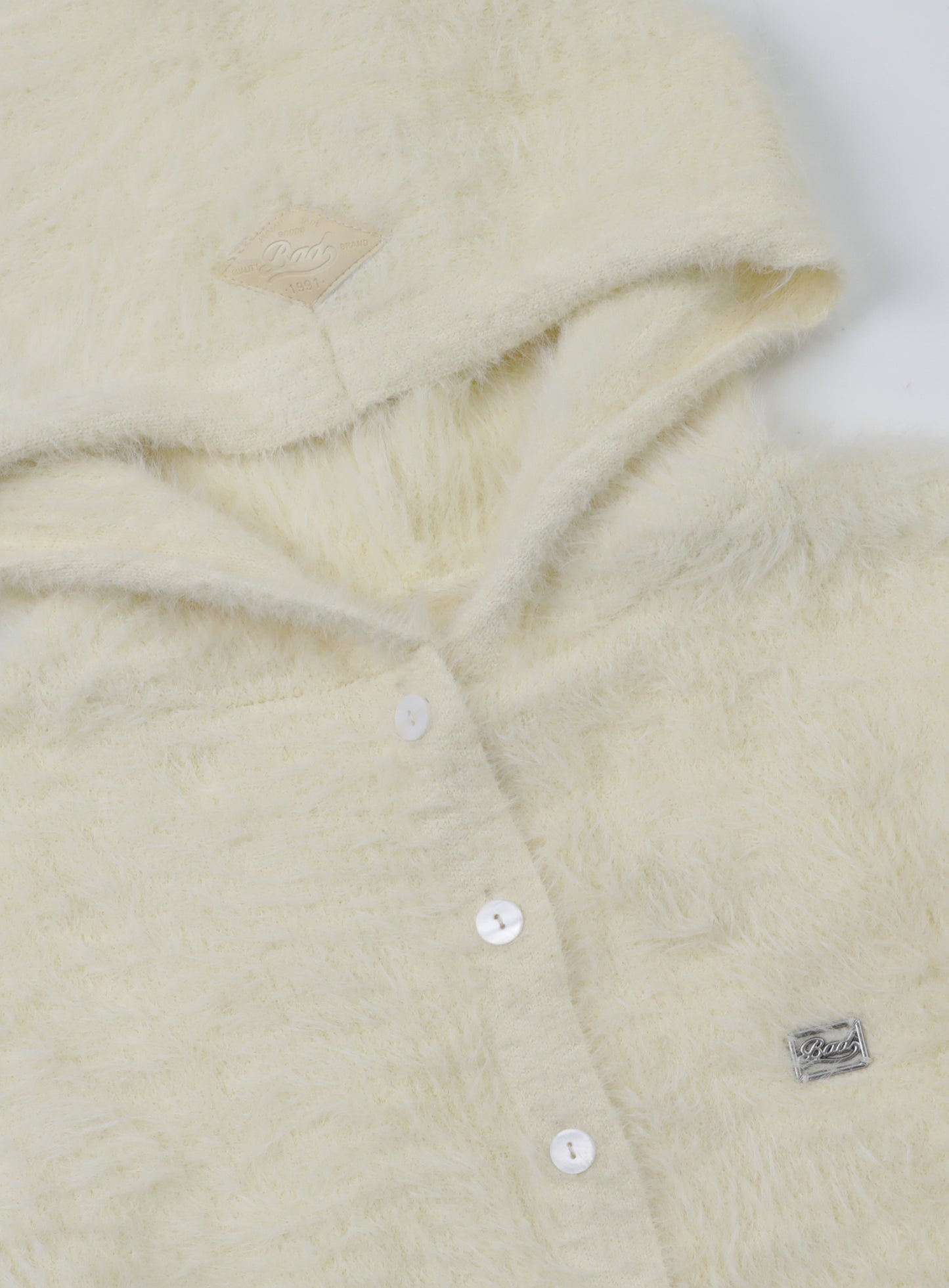 BS Mohair Hooded Cardigan - Banana