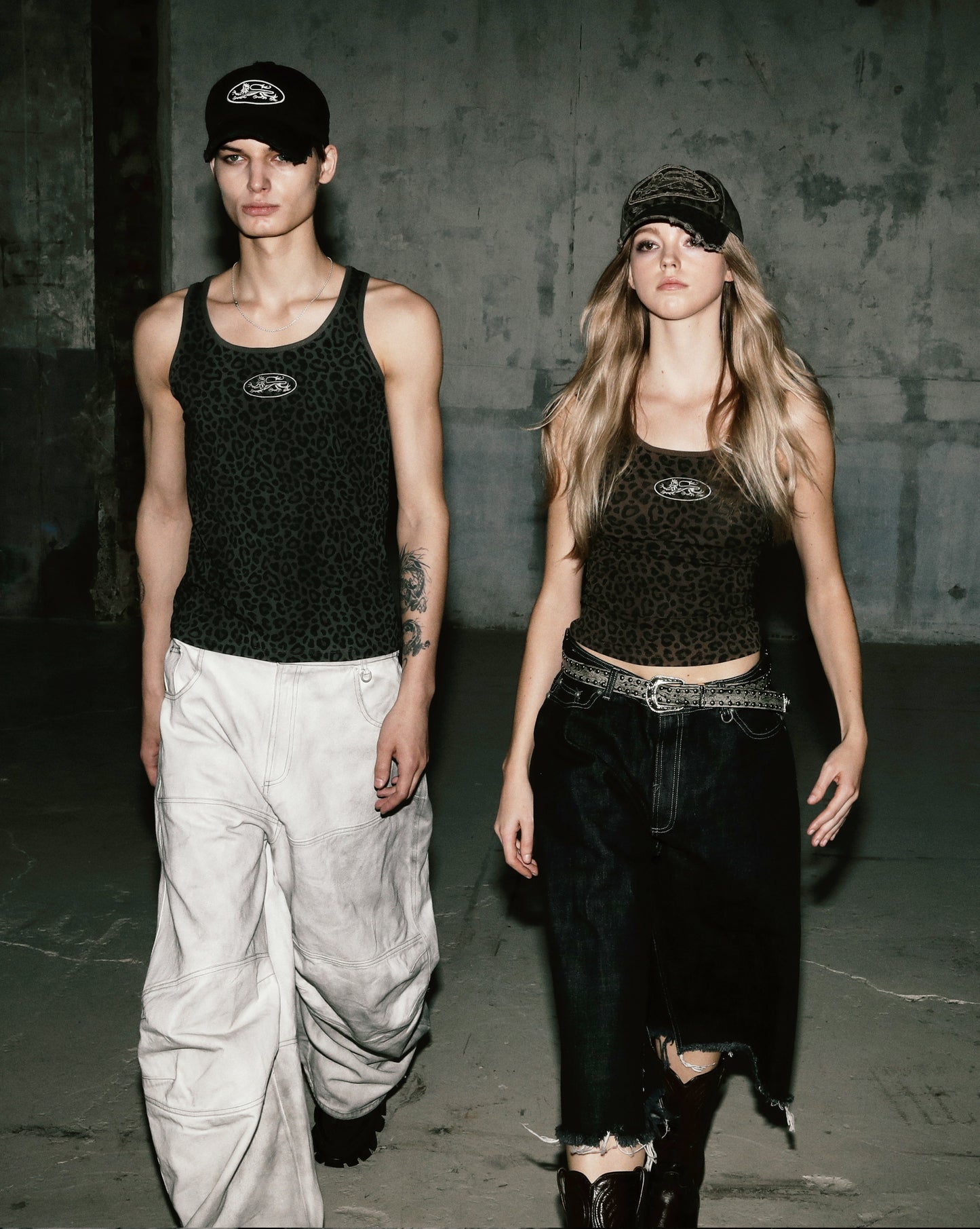 Mystic Tank Slim Fit - Black Leopard