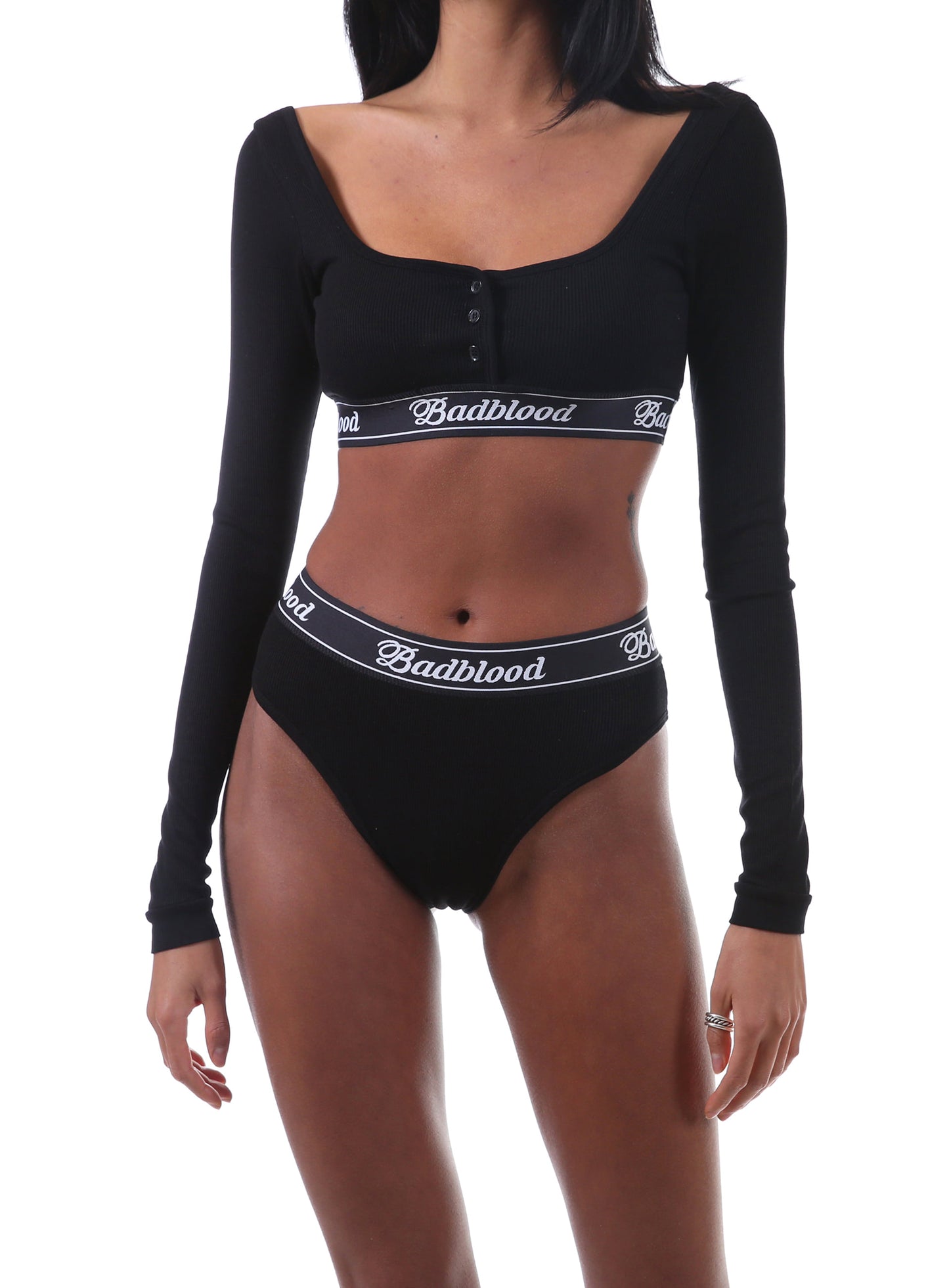 MODAL COTTON T BRA IN BLACK