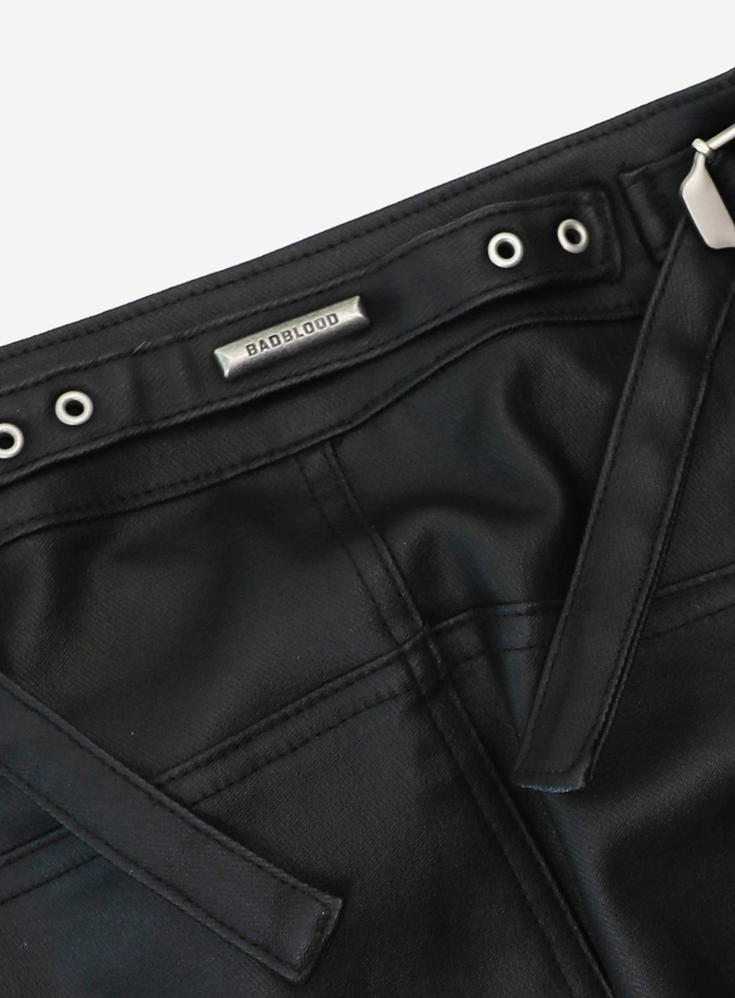 Squad Low Rise Bootcut Pants - Coated Black