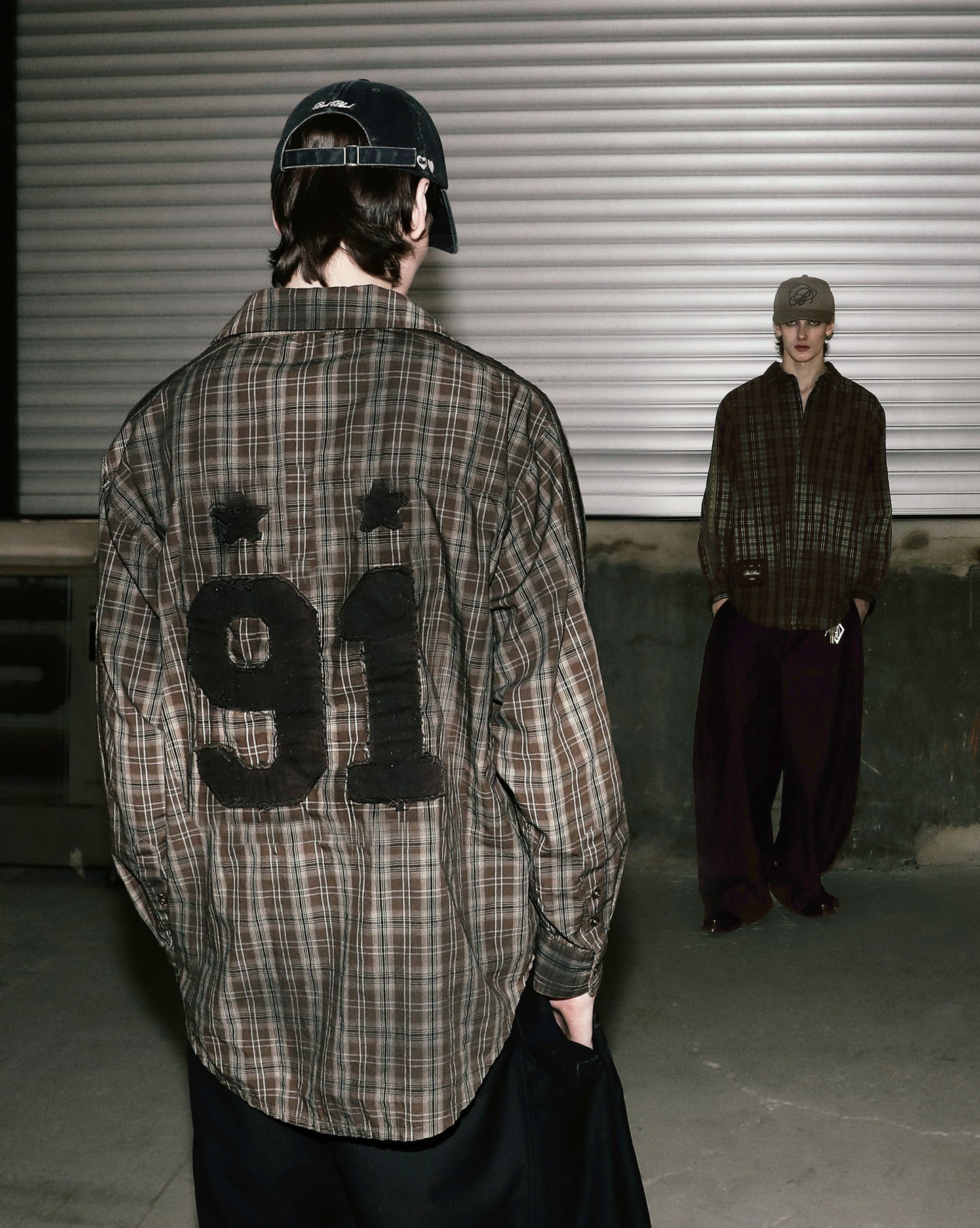 Vintage Billy Check Shirt Large Fit - Brown