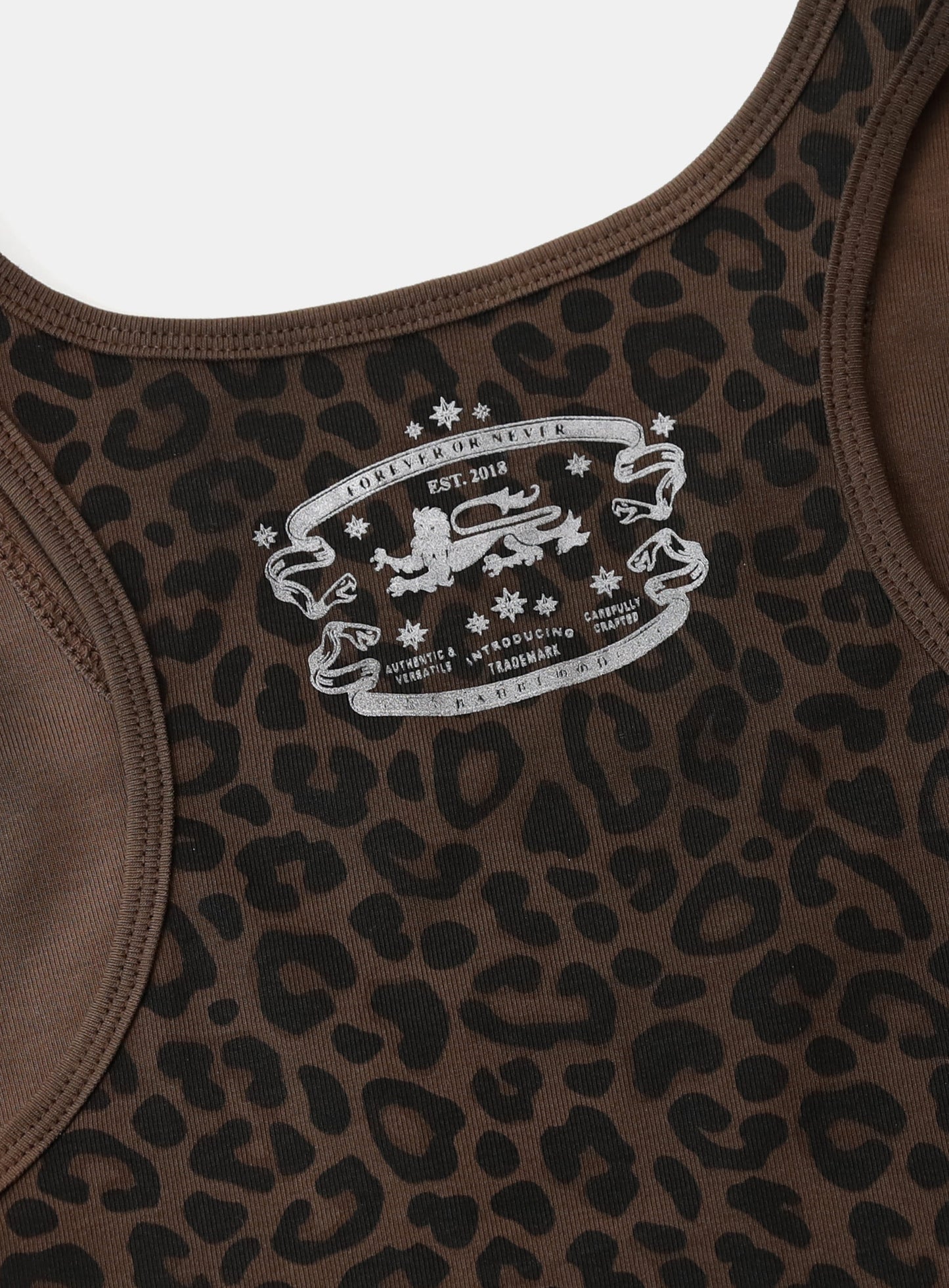 Mystic Tank Slim Fit - Brown Leopard