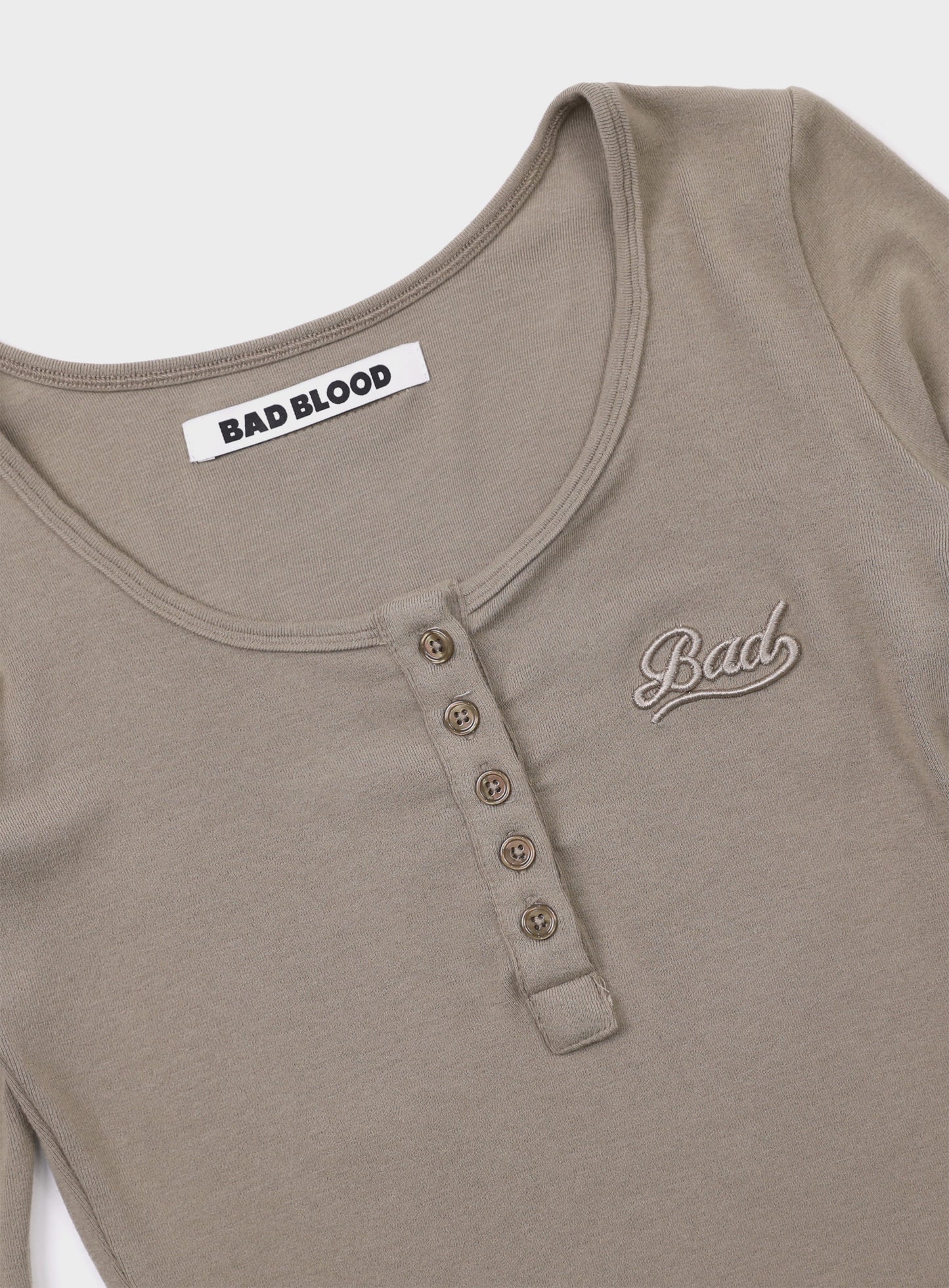 Beyond Soft Henley Neck Long Sleeve - Tobacco