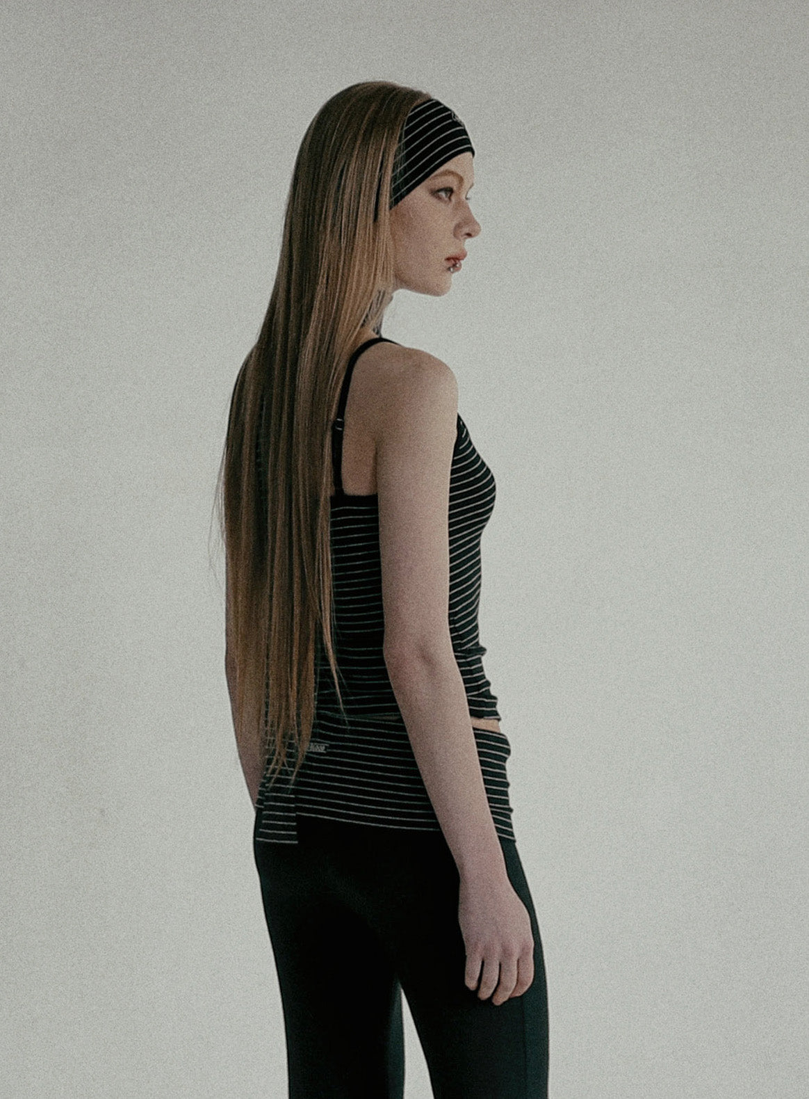 Beyond Soft String Tank - Stripe Black