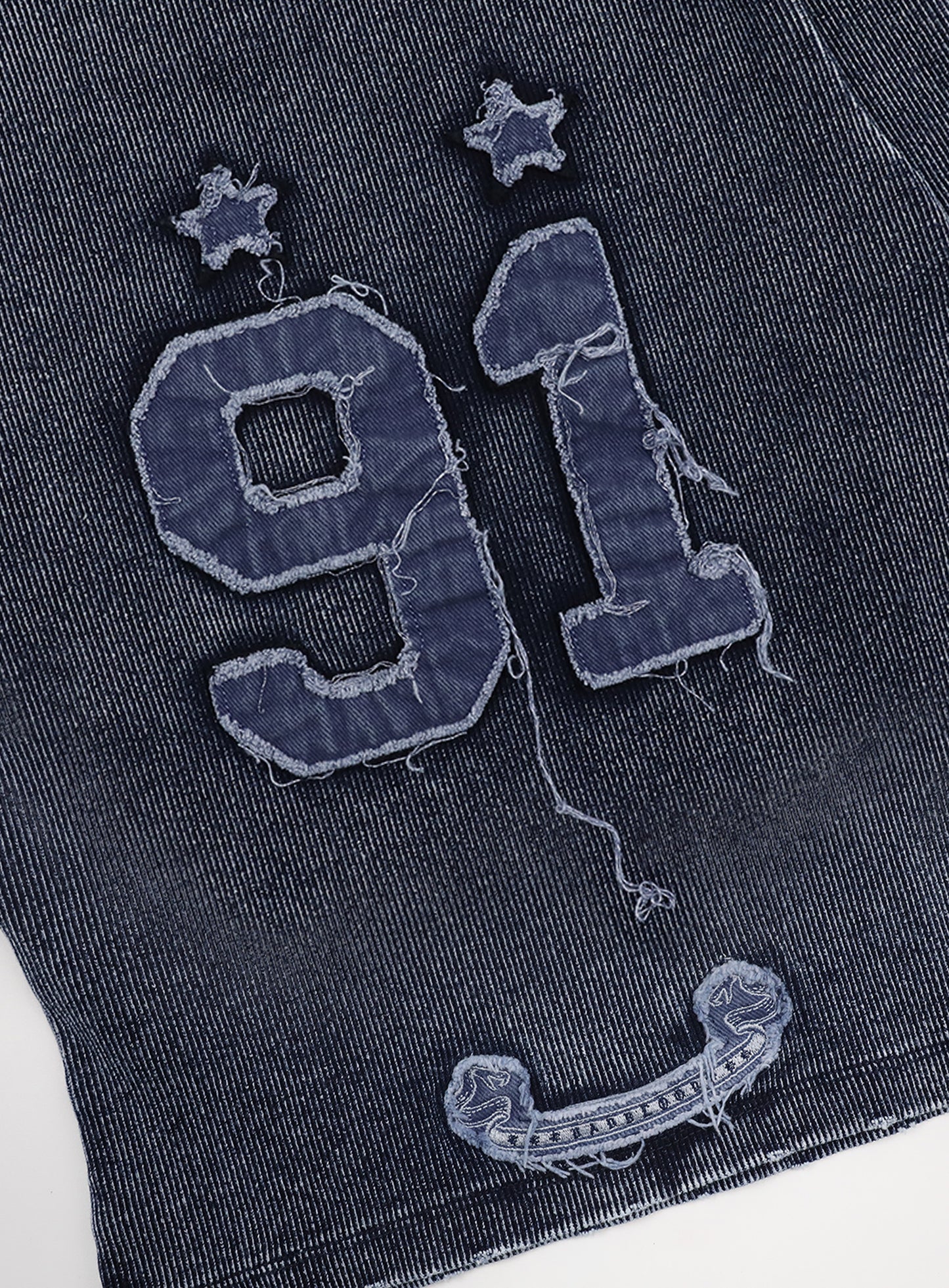 Rusty Denim Muscle Long Sleeve - Blue