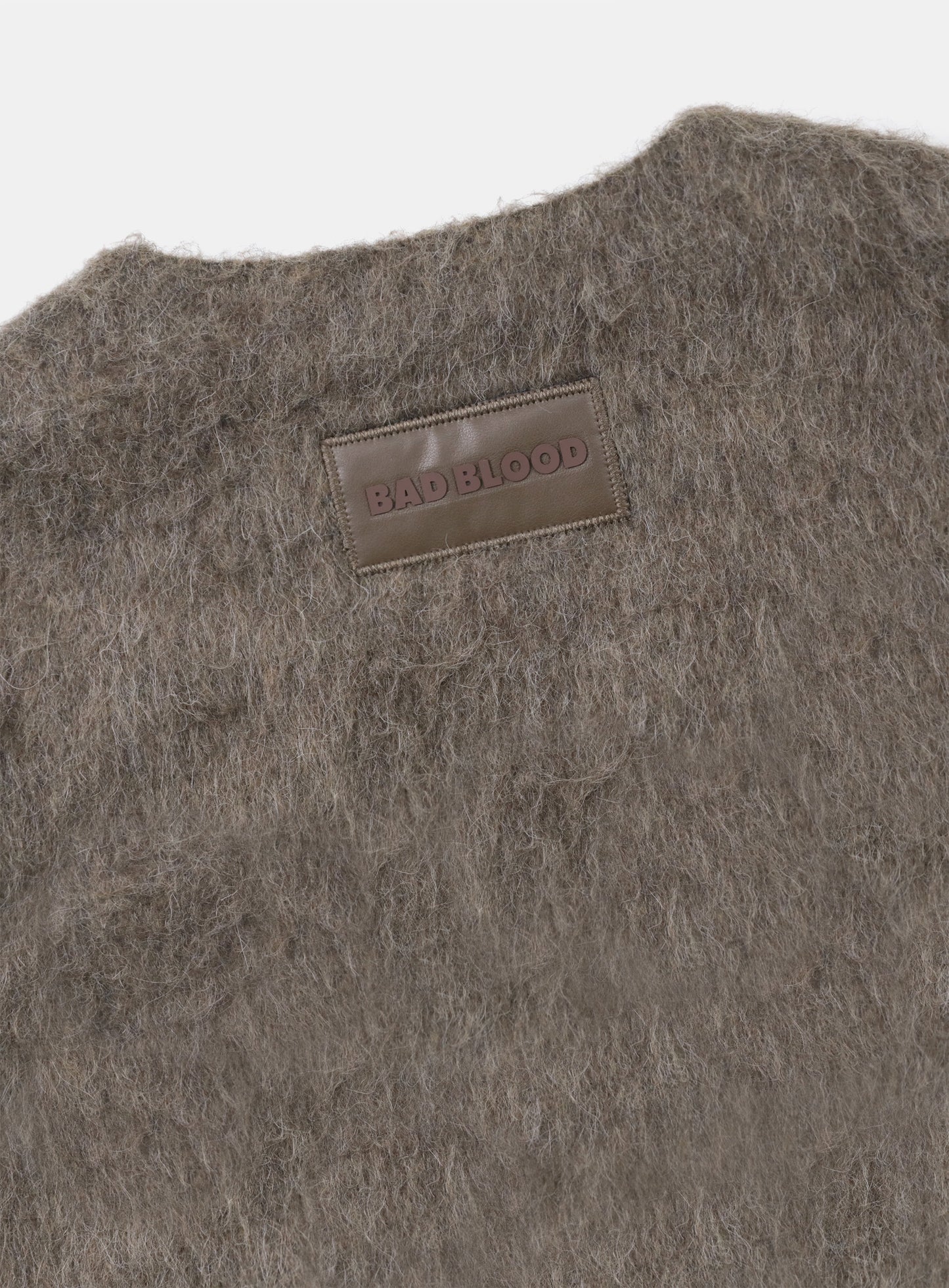 Mohair V-neck Cardigan - Tobacco