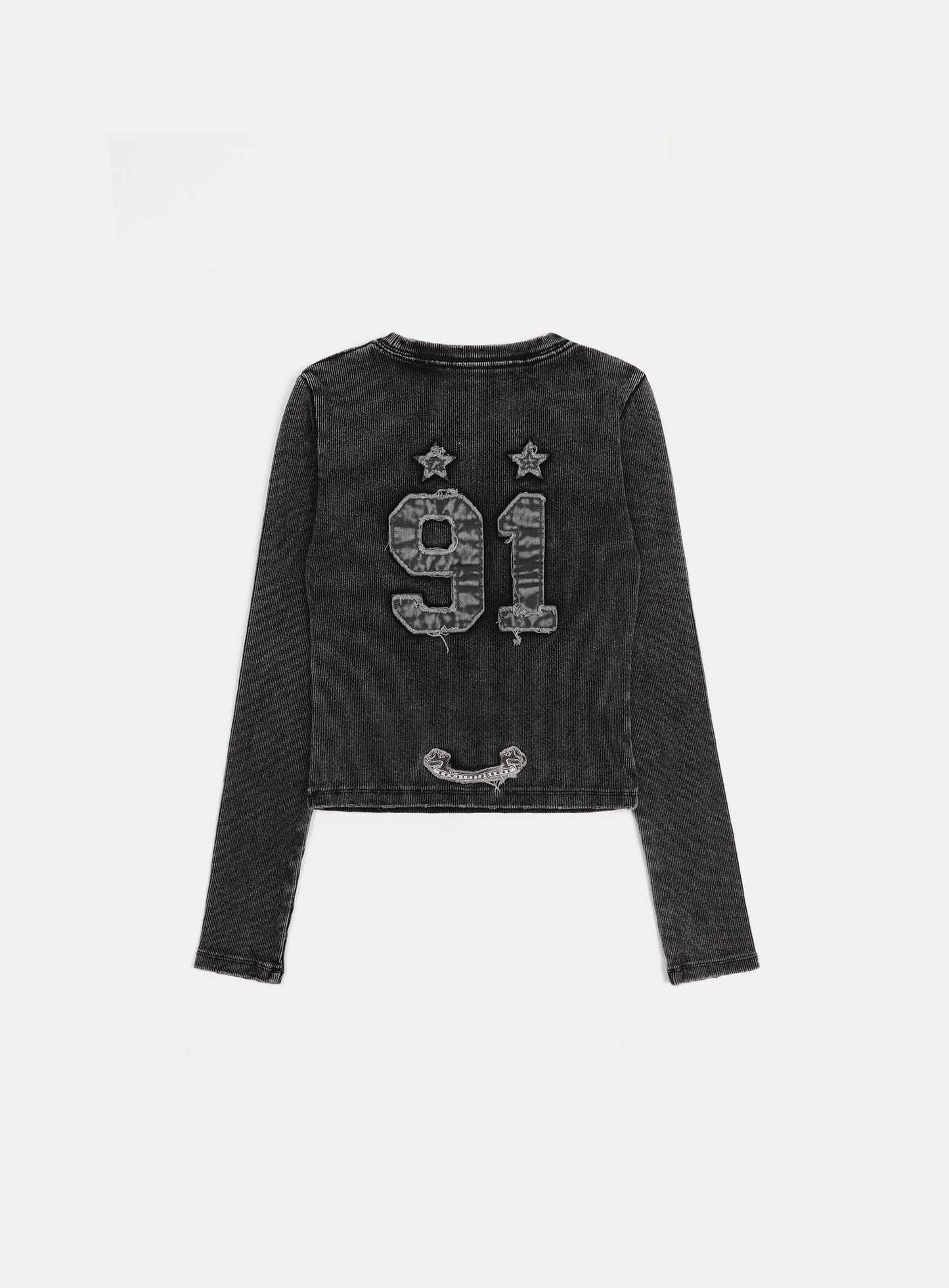 Rusty Denim Muscle Long Sleeve - Black