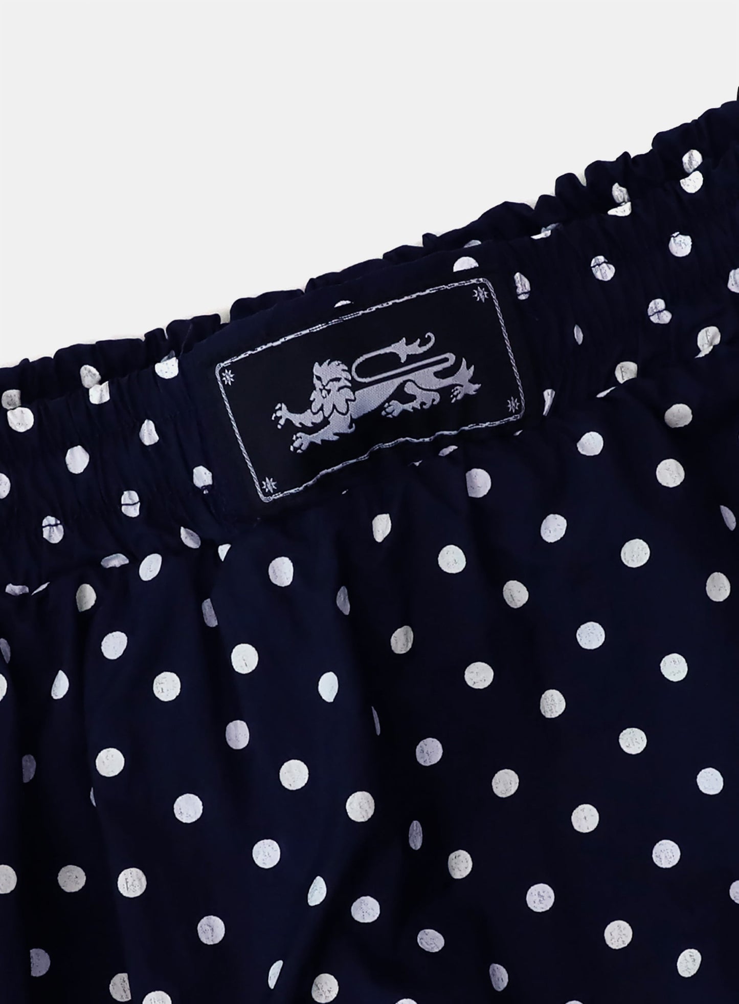 Mystic Billy Nylon Balloon Mini Skirt - Navy Dot