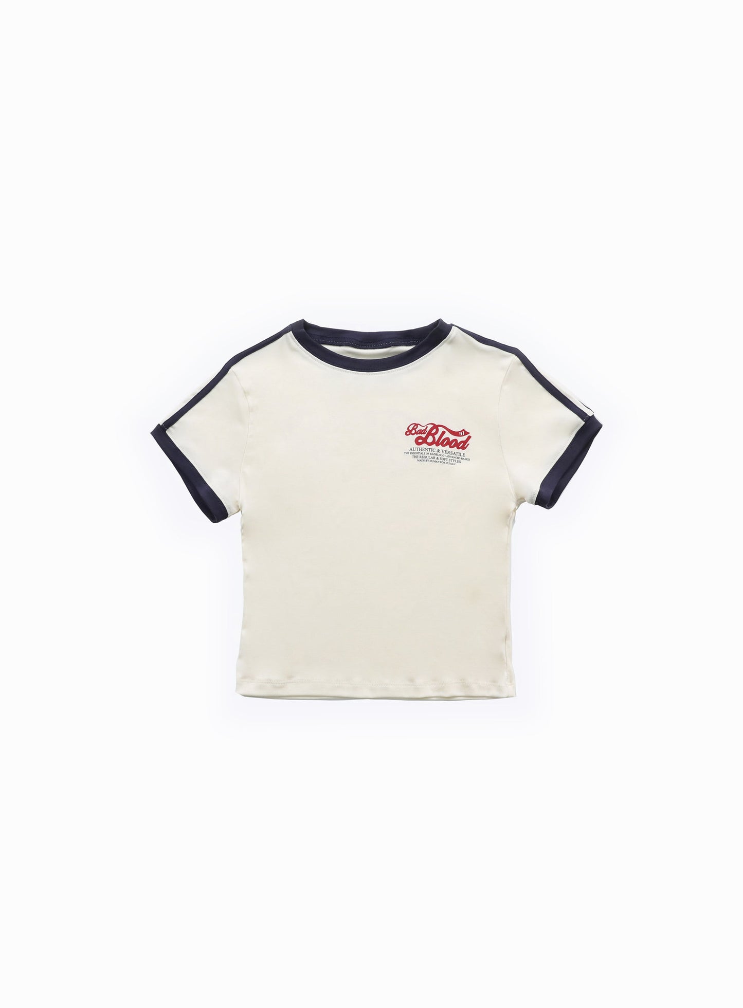 Vintage Logo Slim T-Shirt - Cream/Black
