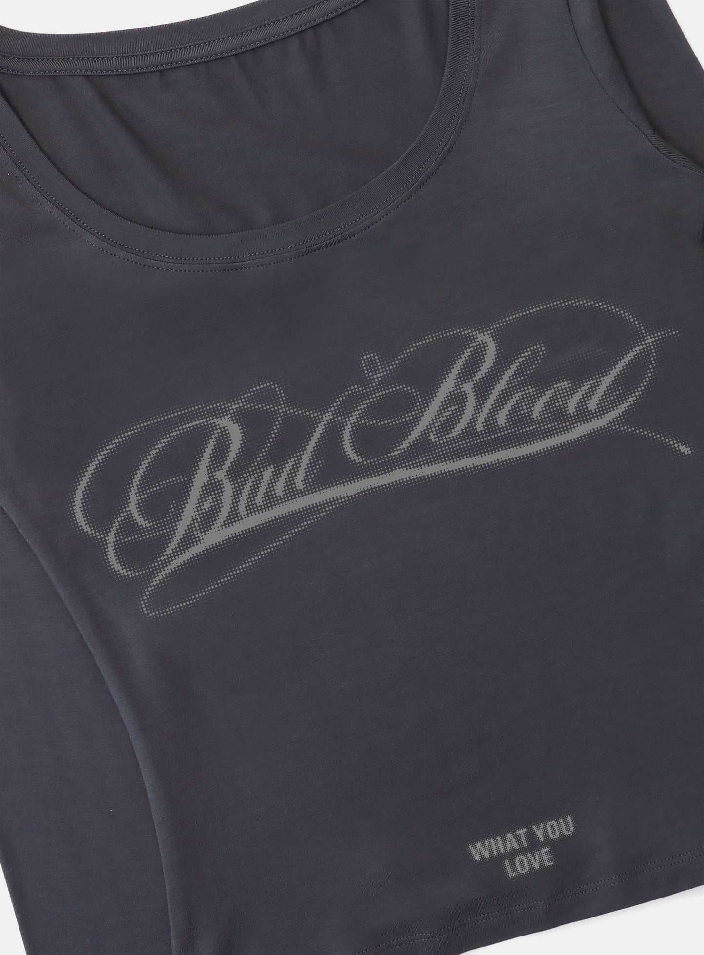 Dark Classic Scoop Neck Long Sleeve - Charcoal