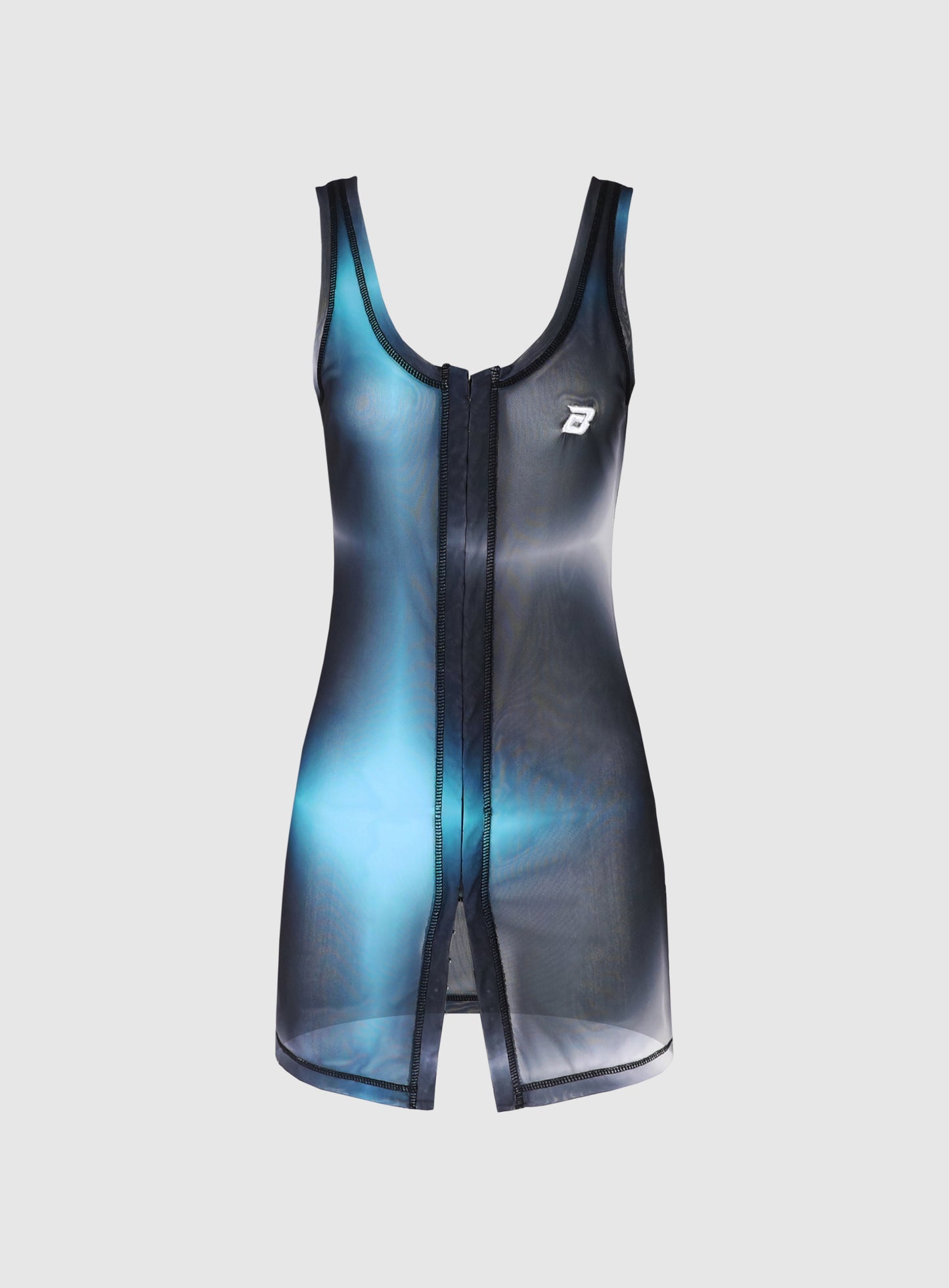 Stella Sleeveless Dress with Warmer & Scarf - Blue