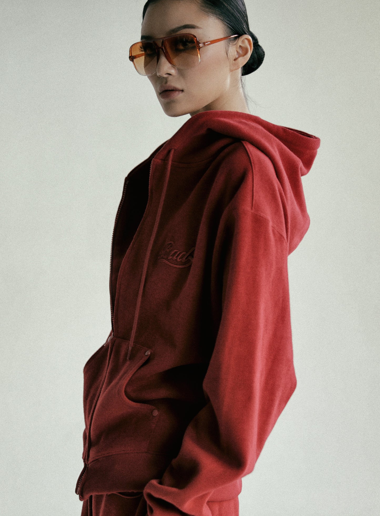 Beyond Soft Zip-Up Hoodie - Red