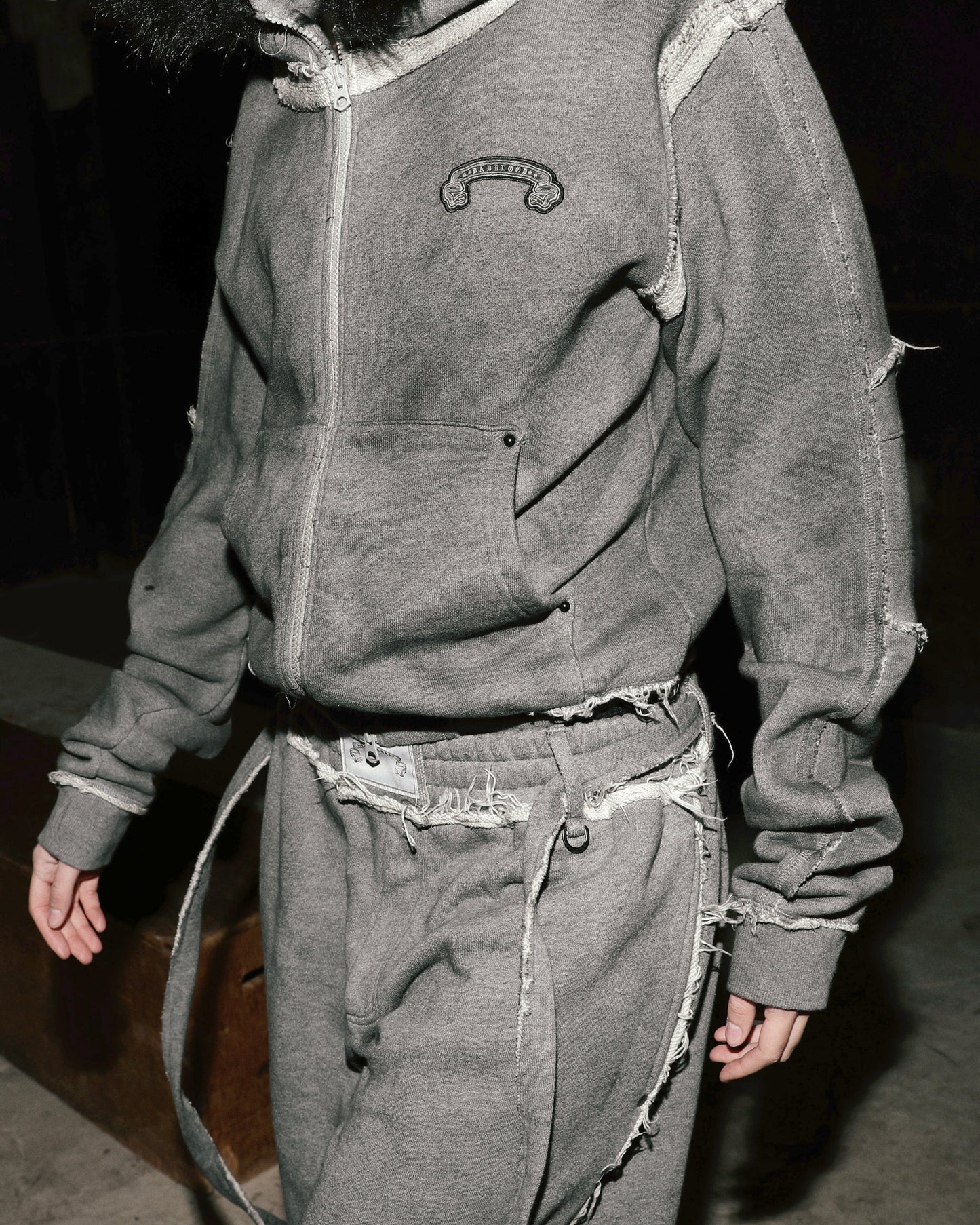 [w-pts25-094] Low Edge Convex Jogger - Washed Gray