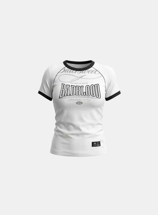 [w-tee26-155] 90s Vintage Club Crewneck Jersey T-Shirt - White