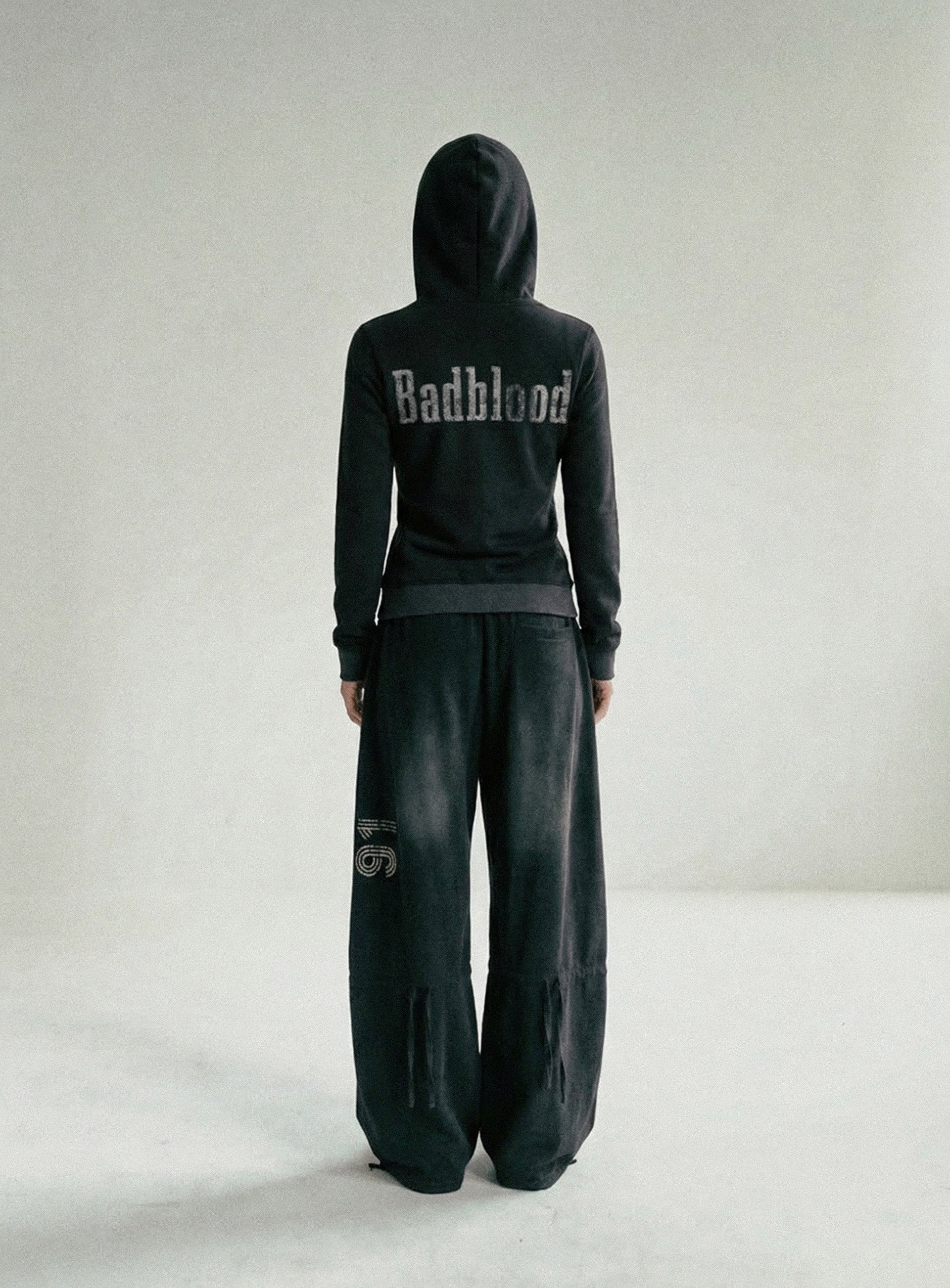 Sun Faded 2 Hooded Zip-Up - Black – BADBLOOD TAIWAN