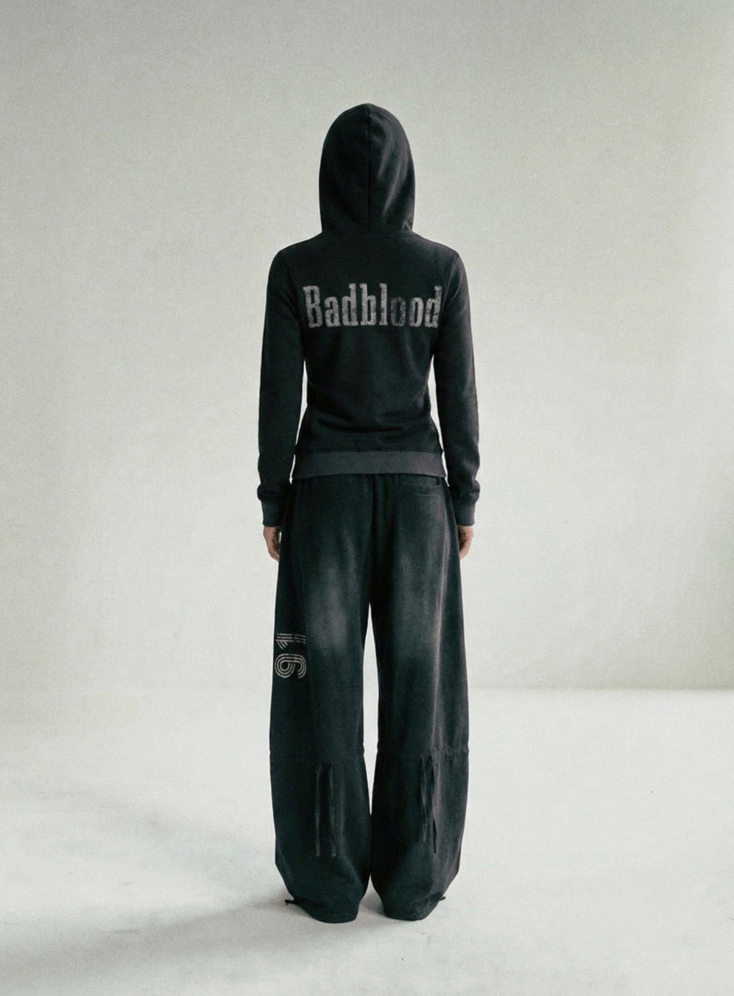 Sun Faded 2 Hooded Zip-Up - Black