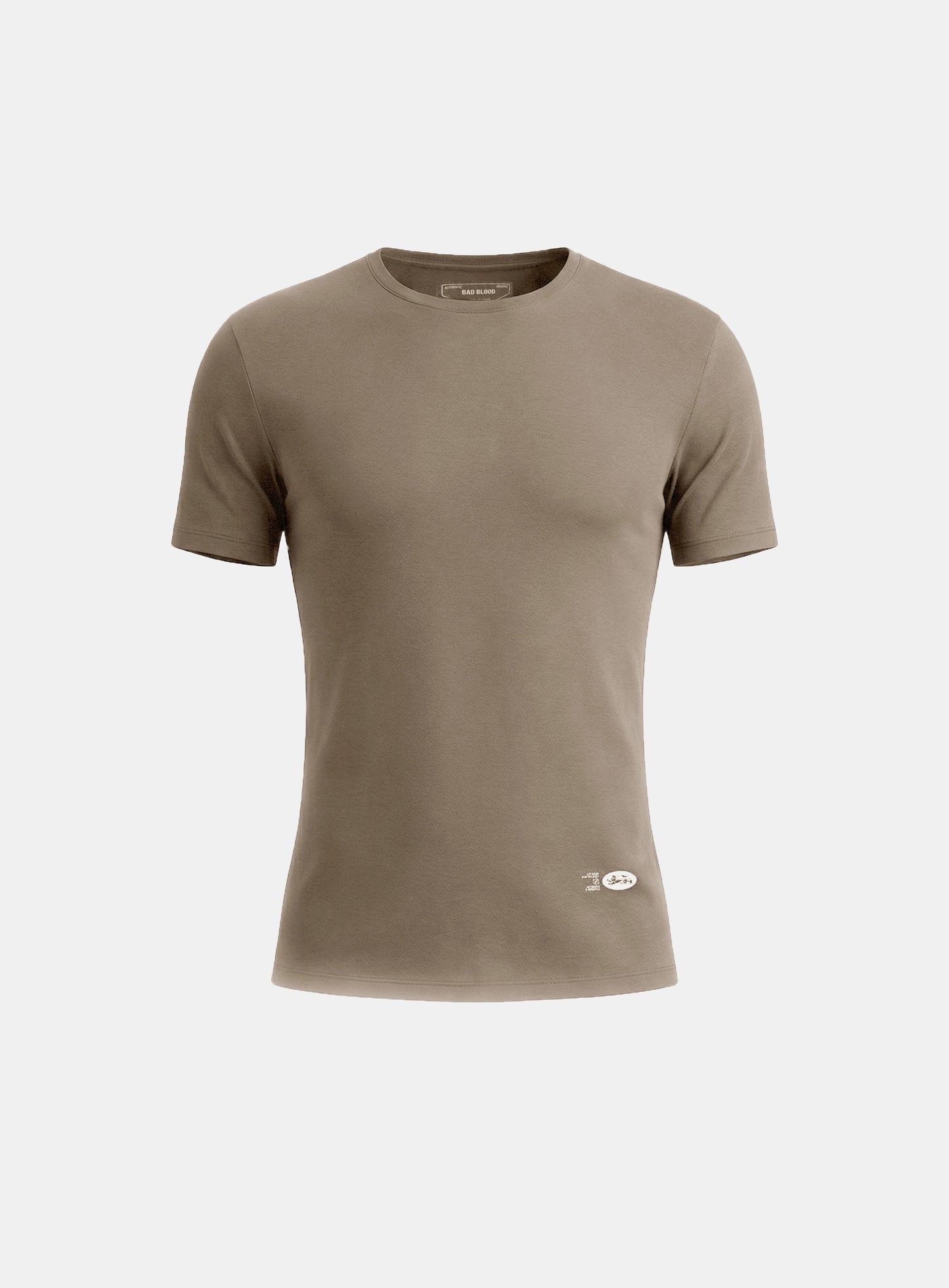 [w-tee26-053] BS Cotton Jersey Fitted Short Sleeve T-Shirt - Tobacco