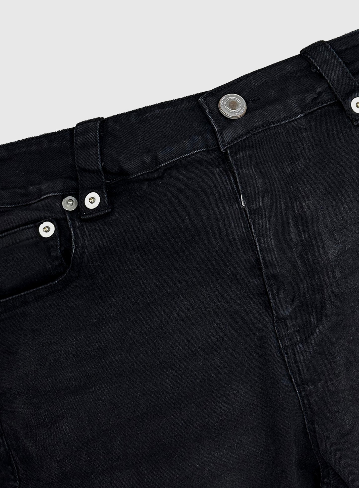 [w-pts26-020] Viper Mid-Rise Bootcut Pants - Washed Black