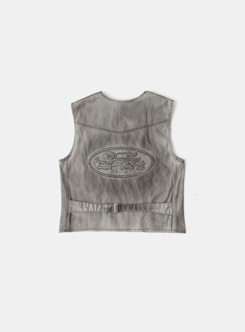 Lion Patch Vest - Mud White