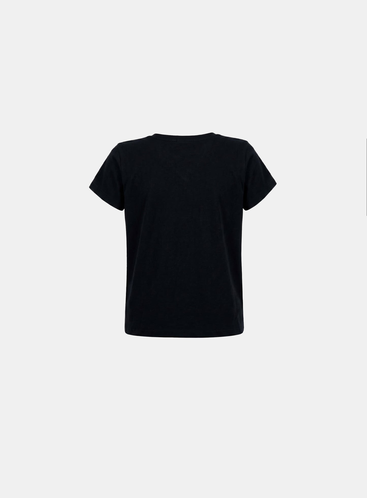 [w-tee26-224] Translation Side Graphic 1/2 T-Shirt - Black