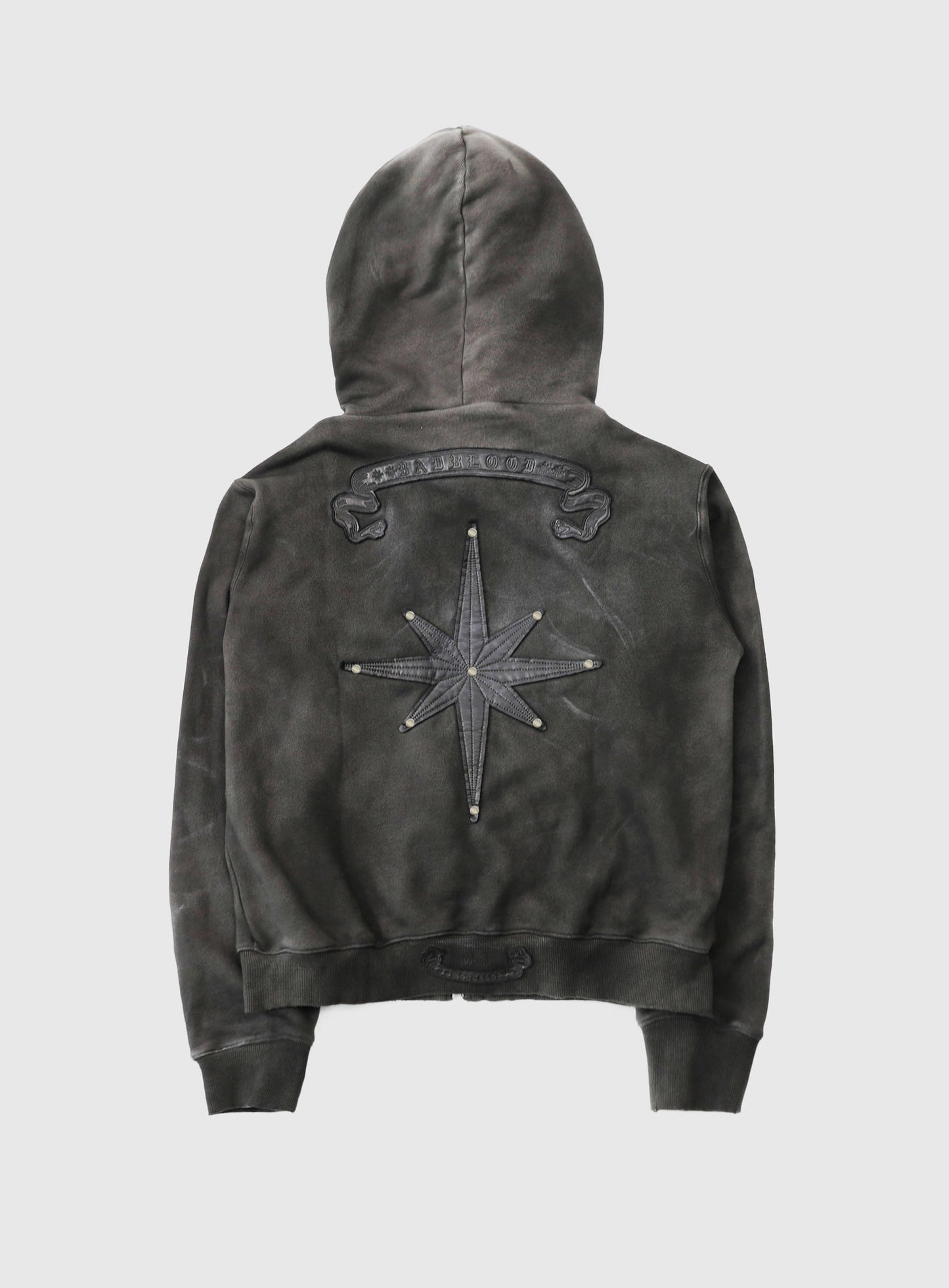 Cosmo Patch Hooded Zip-Up - Charcoal