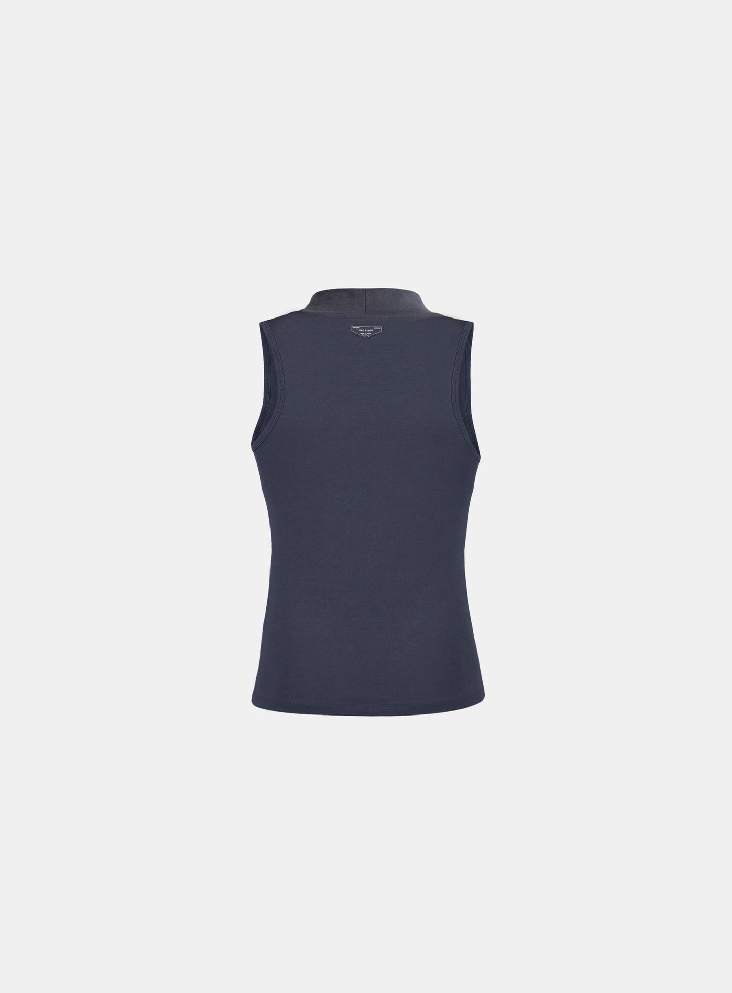[w-tnk26-026] Everyday Mock-Neck Tank - Charcoal