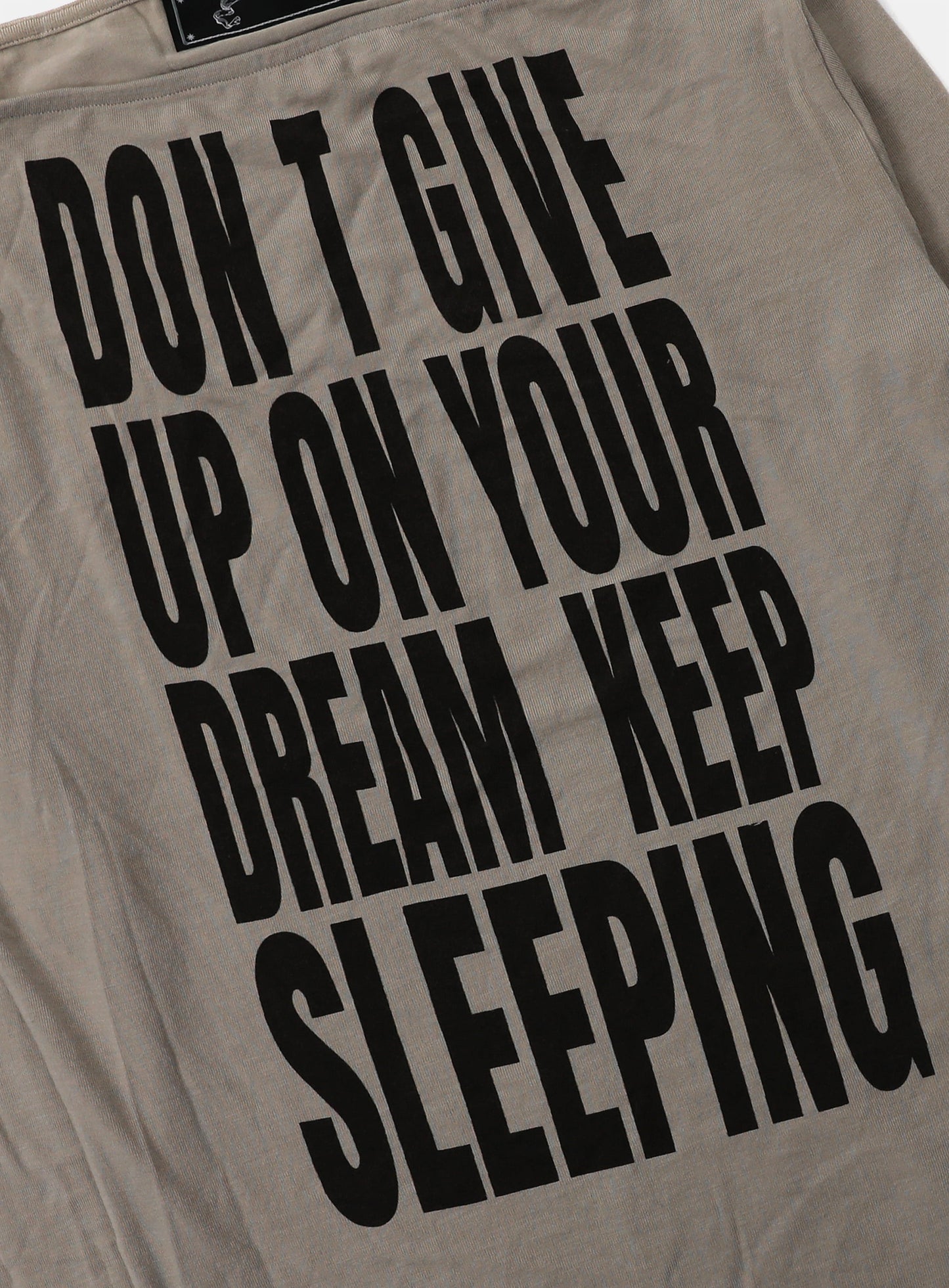 KEEP SLEEPING Boat Neck Loose Fit Tee - Sand