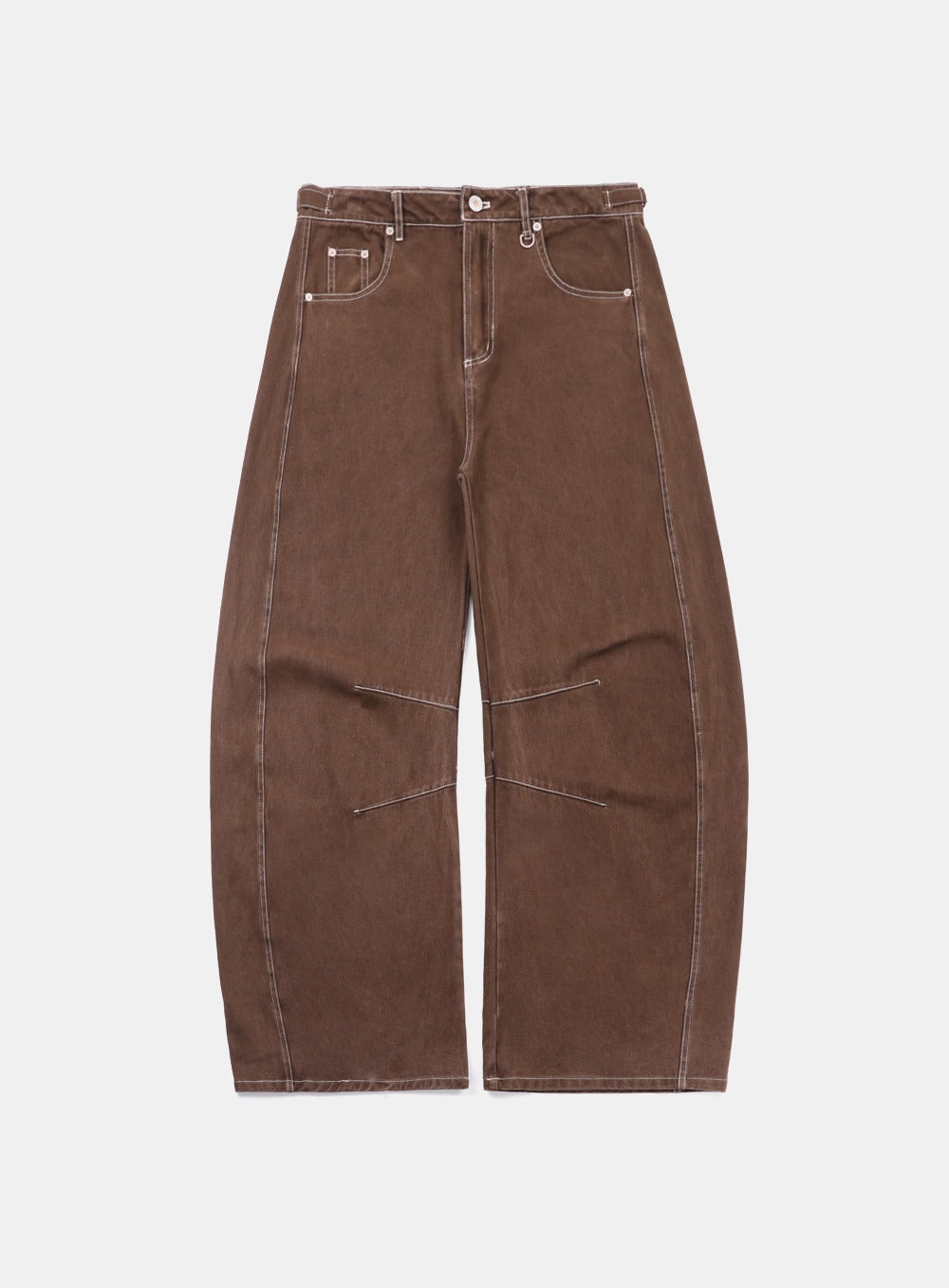 Noah Barrel Denim Jeans - Tobacco