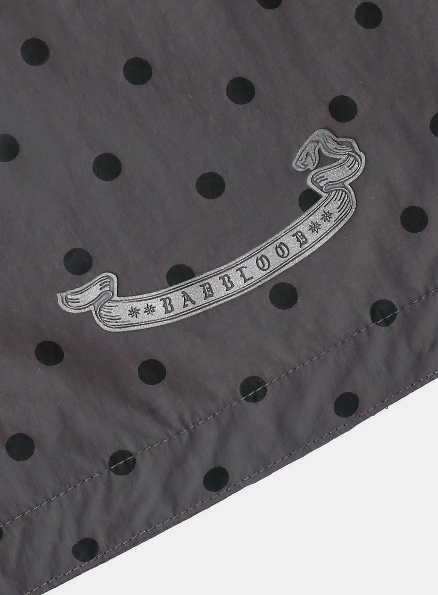 Mystic Nylon Reflective Hooded Zip-Up - Charcoal Dot